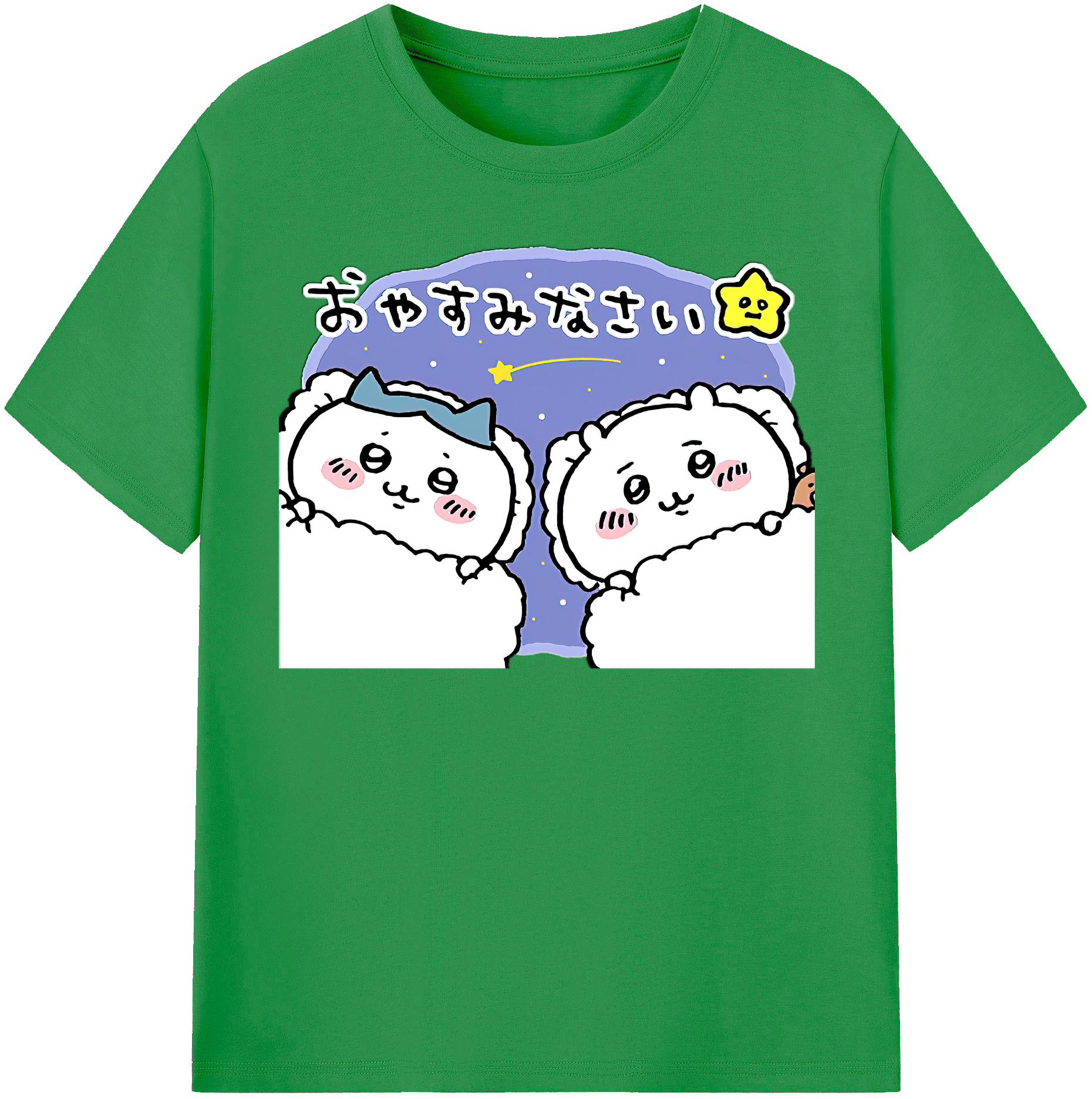 （画像用） ちいかわ ハチワレ Chii-kawa hachiware レディースカジュアルプリントTシャツ（綿100％）