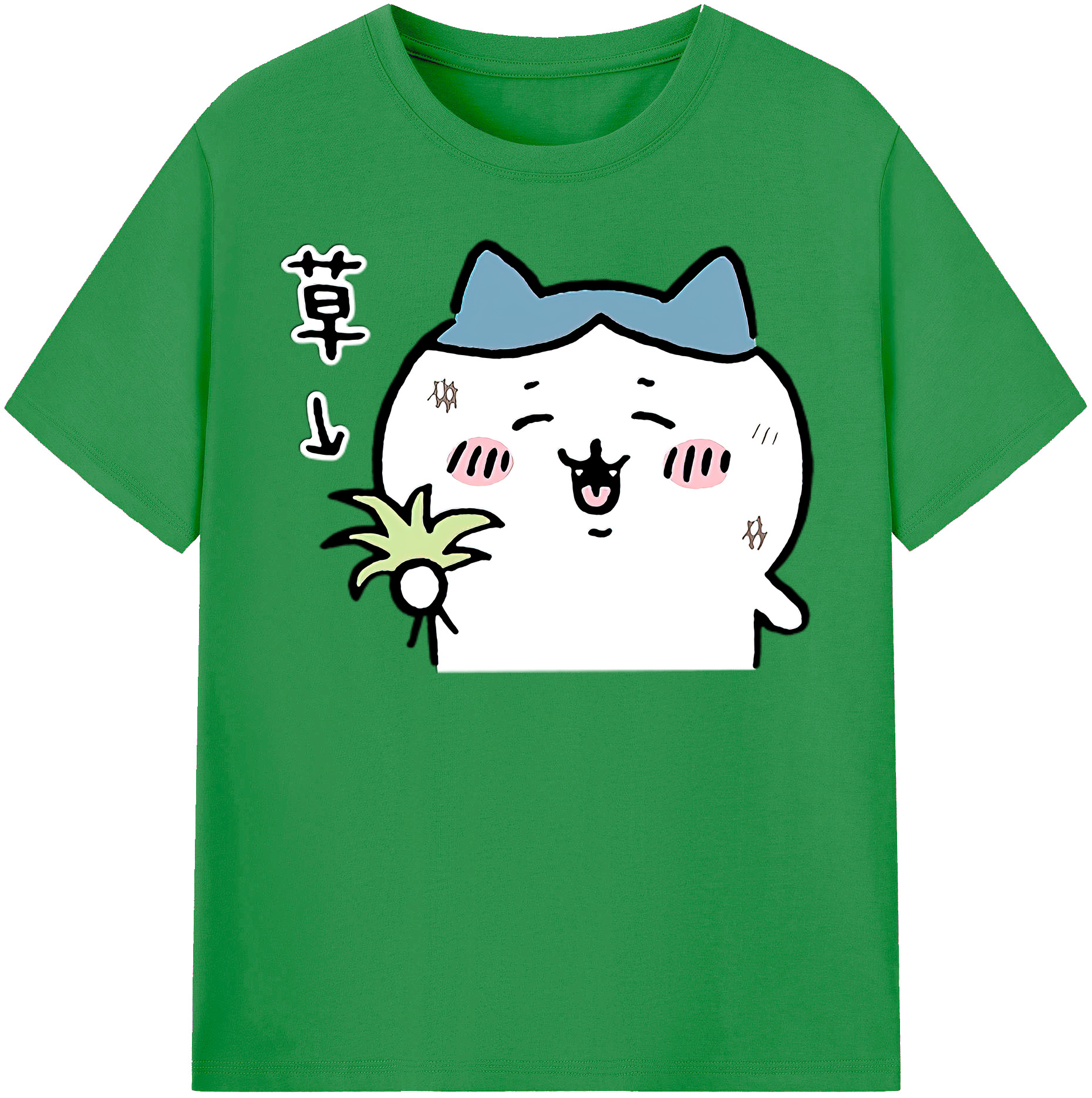 （画像用） ちいかわ ハチワレ Chii-kawa hachiware レディースカジュアルプリントTシャツ（綿100％）