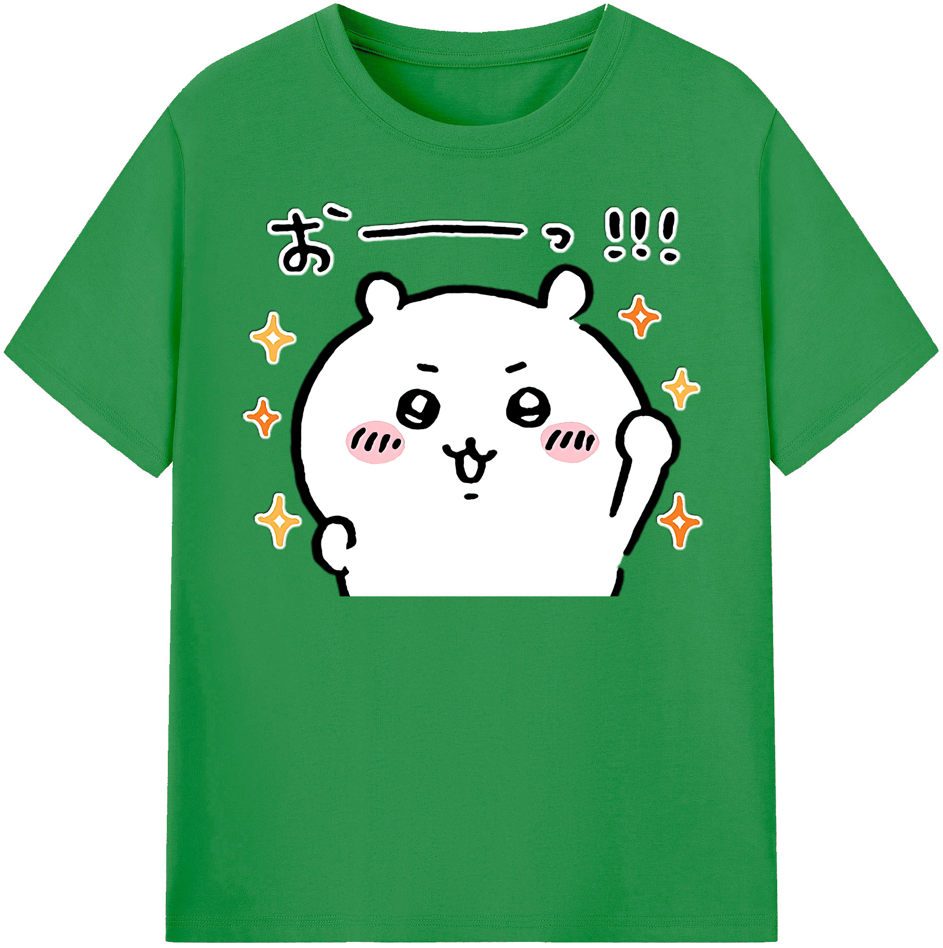 （画像用） ちいかわ ちいかわ Chii-kawa chiikawa レディースカジュアルプリントTシャツ（綿100％）