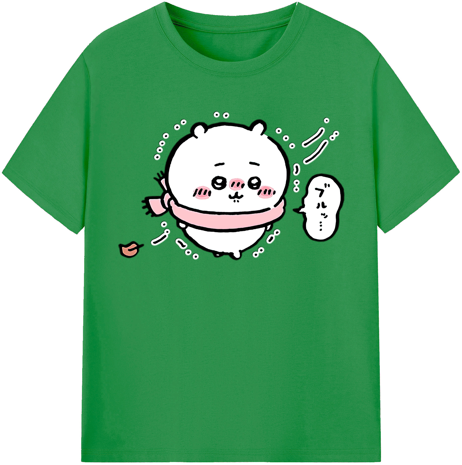 （画像用） ちいかわ ちいかわ Chii-kawa chiikawa レディースカジュアルプリントTシャツ（綿100％）