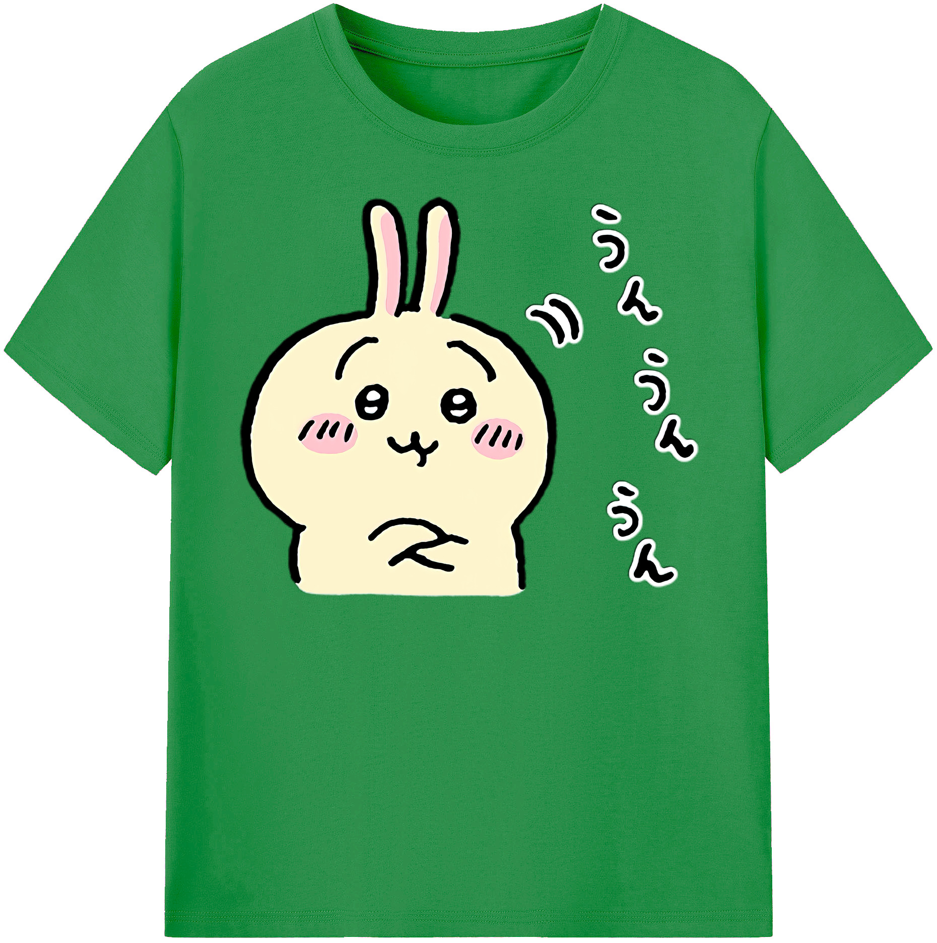 （画像用） ちいかわ うさぎ Chii-kawa usagi レディースカジュアルプリントTシャツ（綿100％）