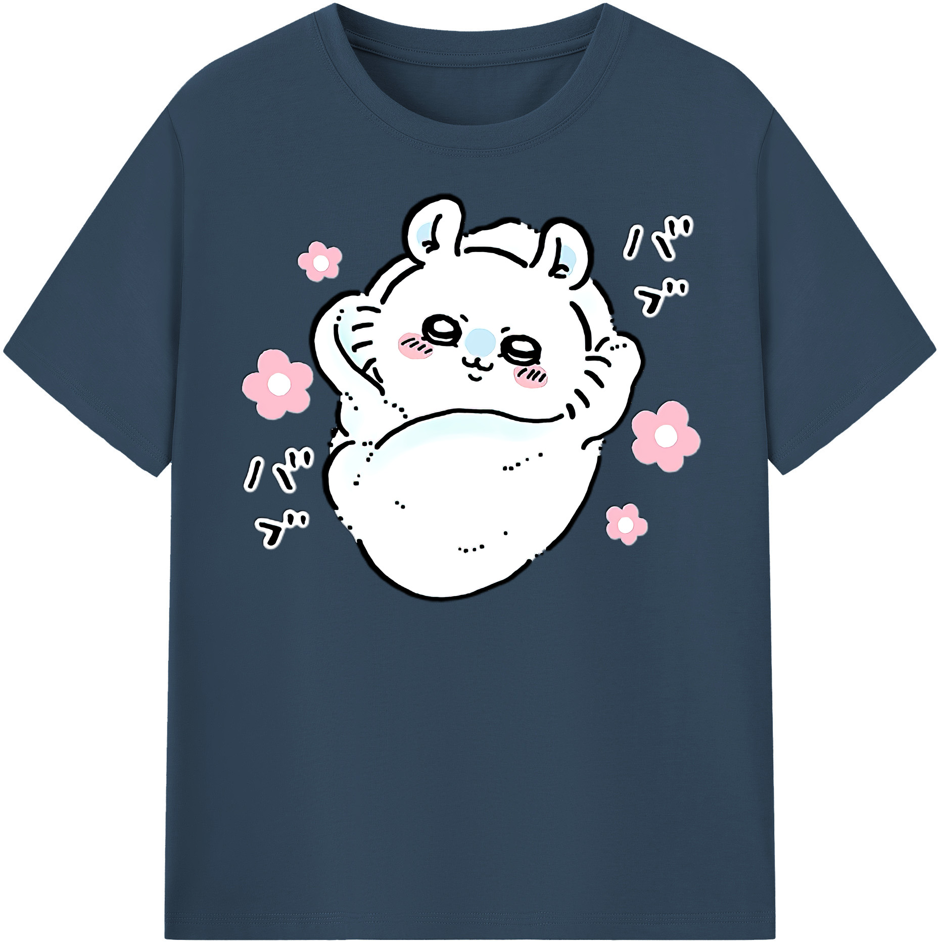 （画像用） ちいかわ モモンガ Chii-kawa Momonga レディースカジュアルプリントTシャツ（綿100％）