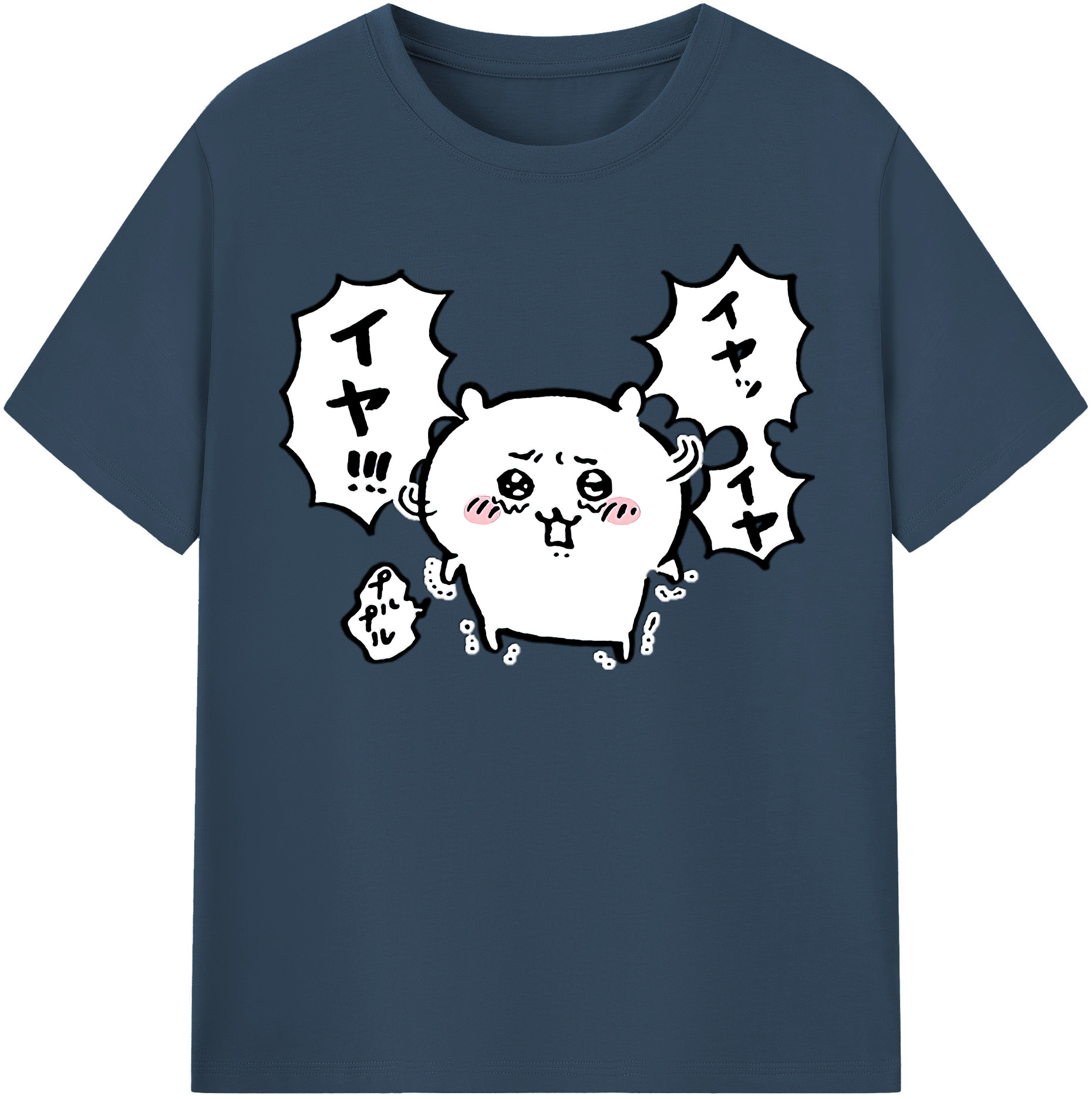 （画像用） ちいかわ ちいかわ Chii-kawa chiikawa レディースカジュアルプリントTシャツ（綿100％）