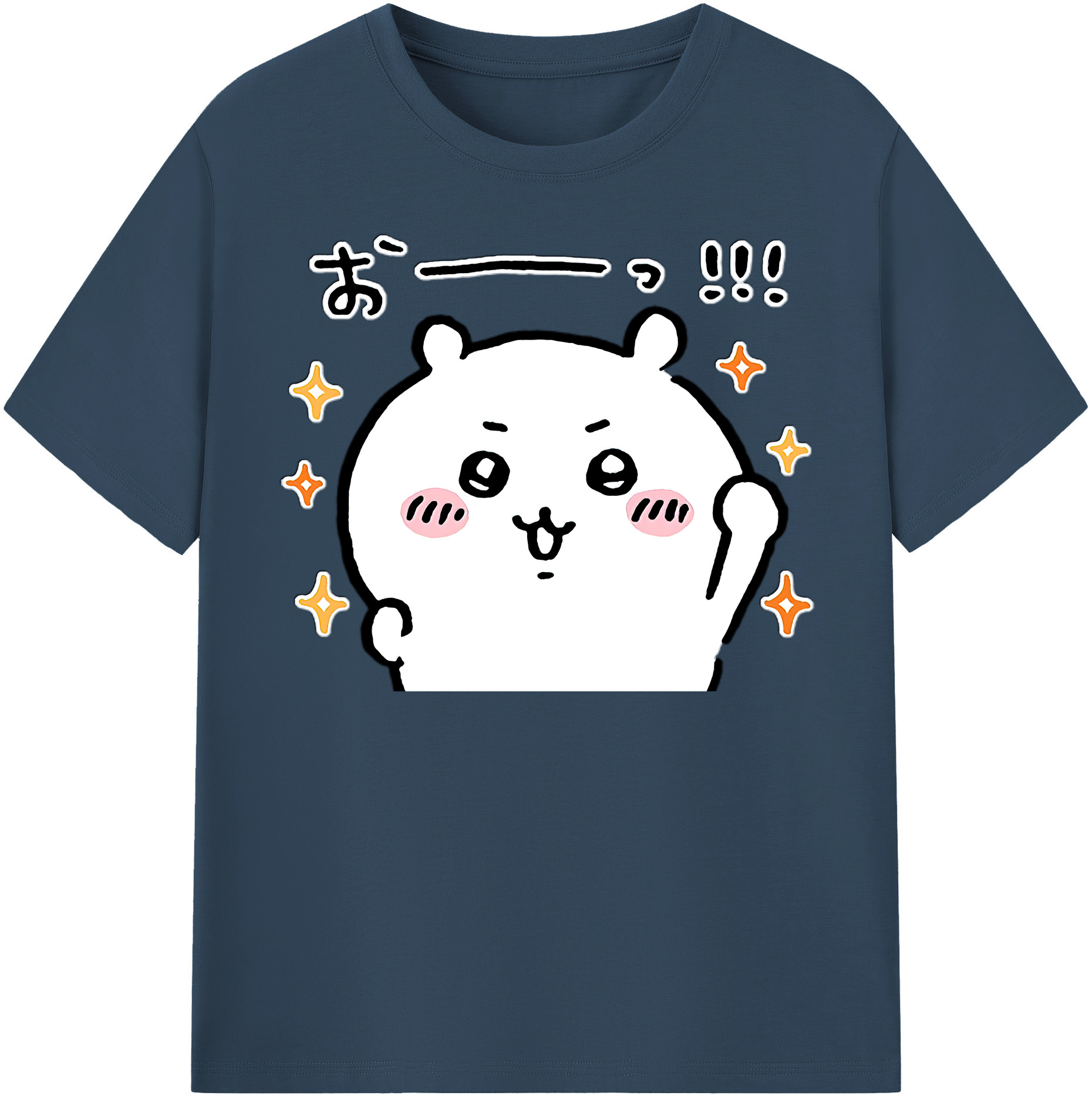 （画像用） ちいかわ ちいかわ Chii-kawa chiikawa レディースカジュアルプリントTシャツ（綿100％）