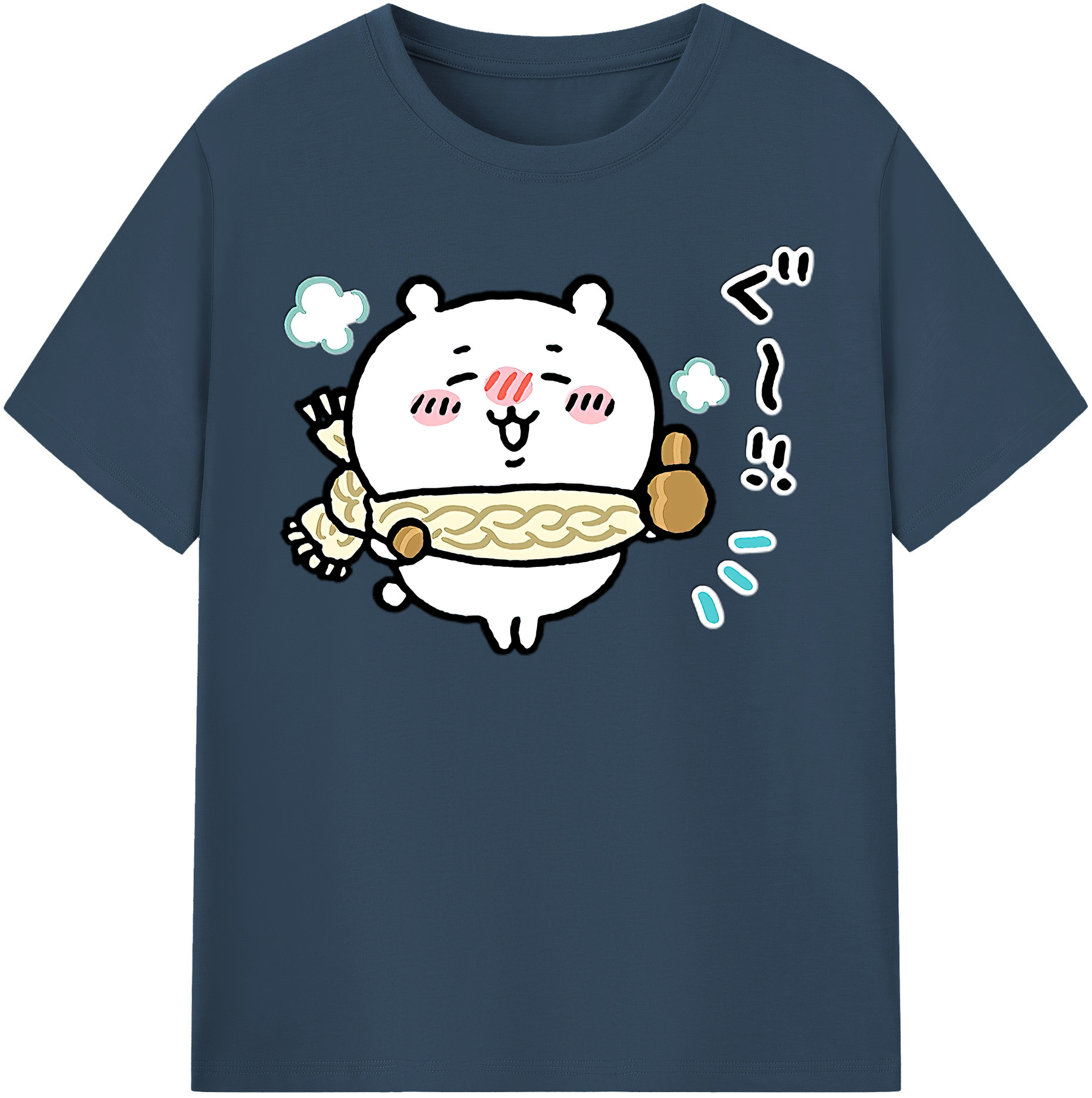 （画像用） ちいかわ ちいかわ Chii-kawa chiikawa レディースカジュアルプリントTシャツ（綿100％）