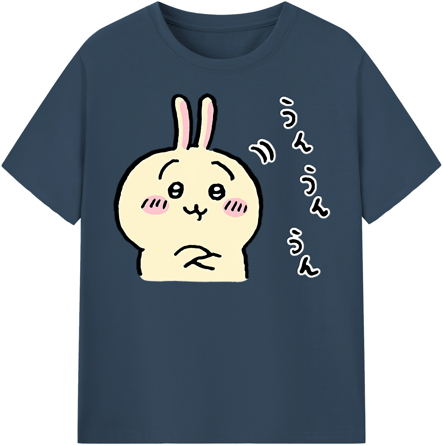 （画像用） ちいかわ うさぎ Chii-kawa usagi レディースカジュアルプリントTシャツ（綿100％）