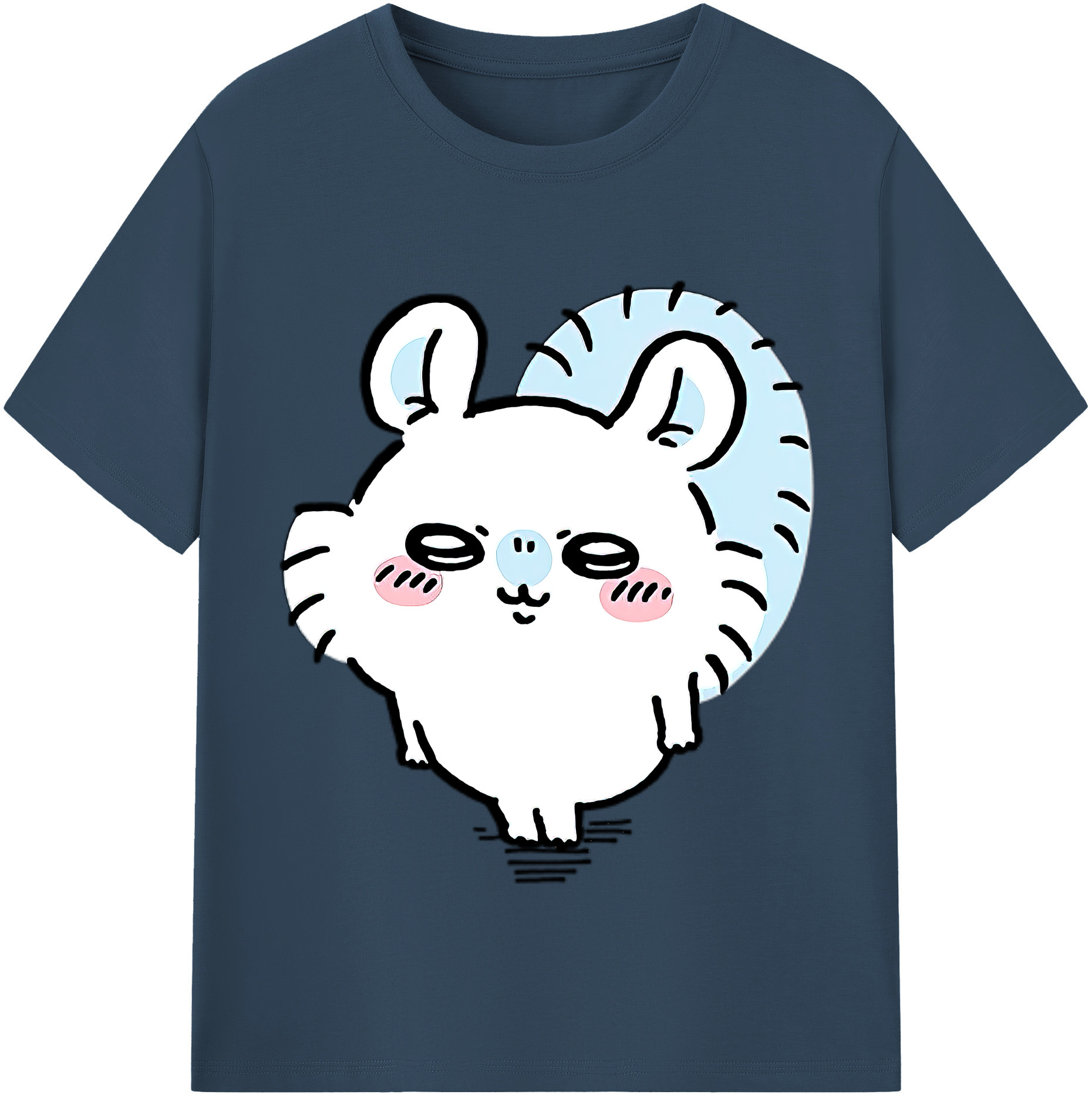 （画像用） ちいかわ モモンガ Chii-kawa Momonga レディースカジュアルプリントTシャツ（綿100％）
