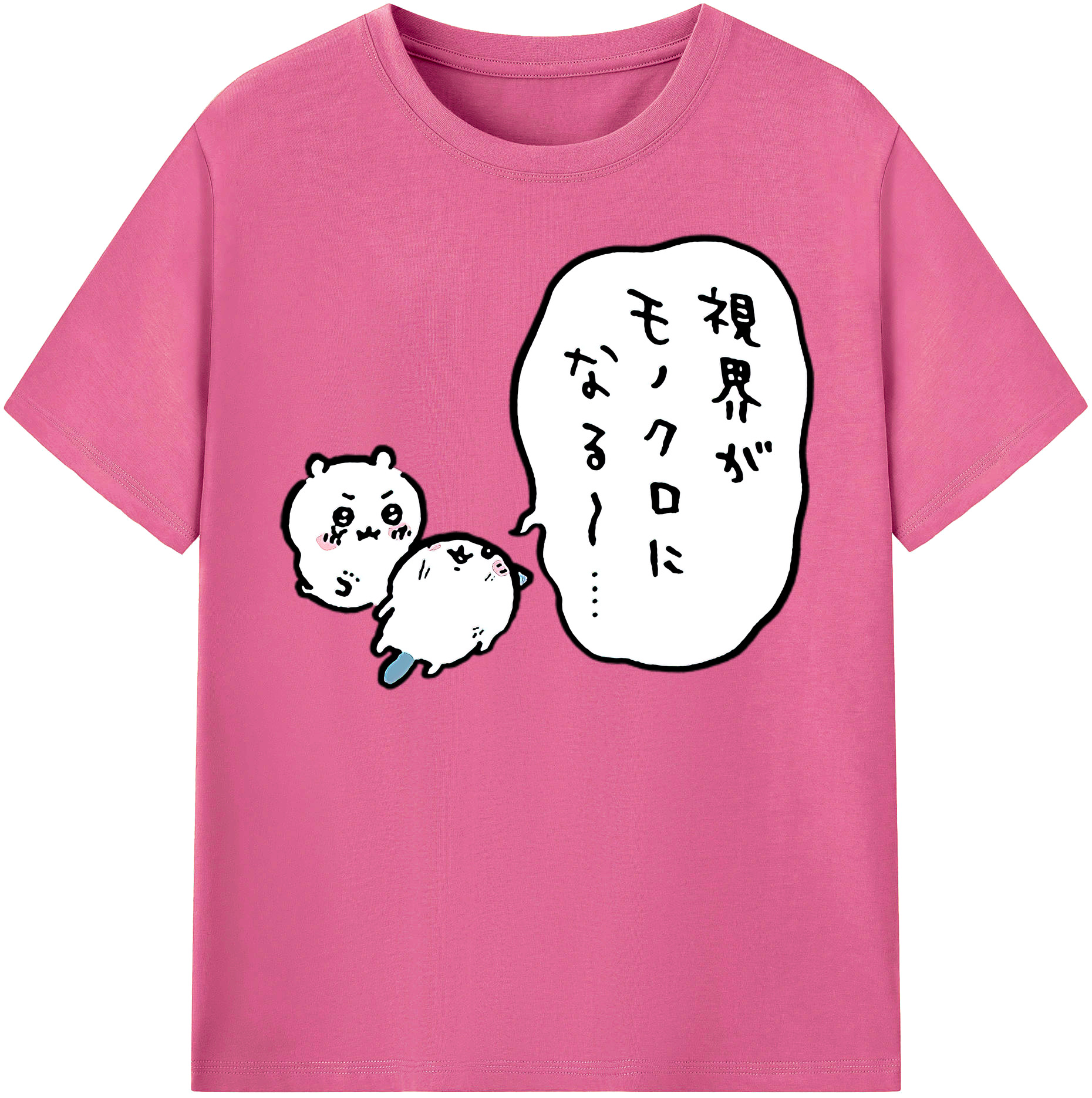 （画像用） ちいかわ ちいかわ Chii-kawa chiikawa レディースカジュアルプリントTシャツ（綿100％）