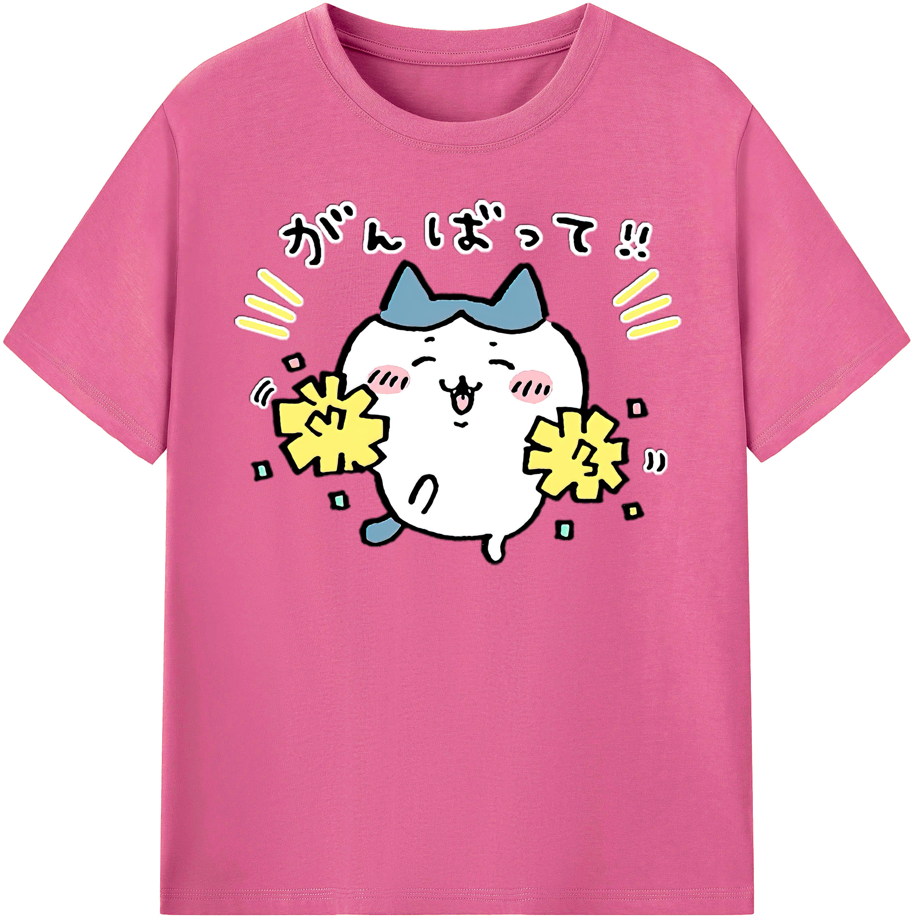 （画像用） ちいかわ ハチワレ Chii-kawa hachiware レディースカジュアルプリントTシャツ（綿100％）