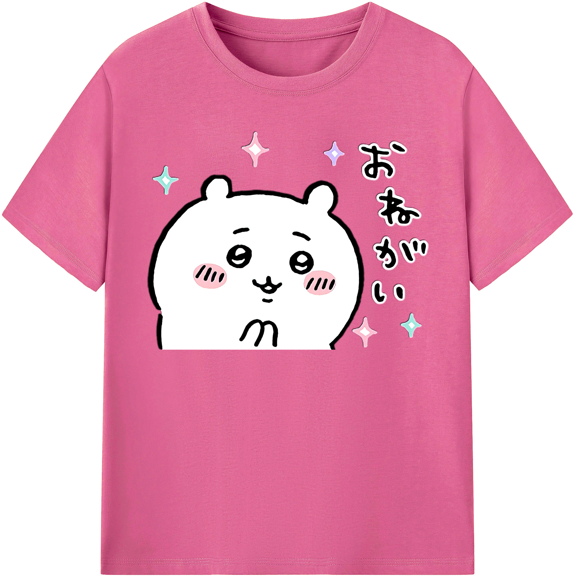 （画像用） ちいかわ ちいかわ Chii-kawa chiikawa レディースカジュアルプリントTシャツ（綿100％）