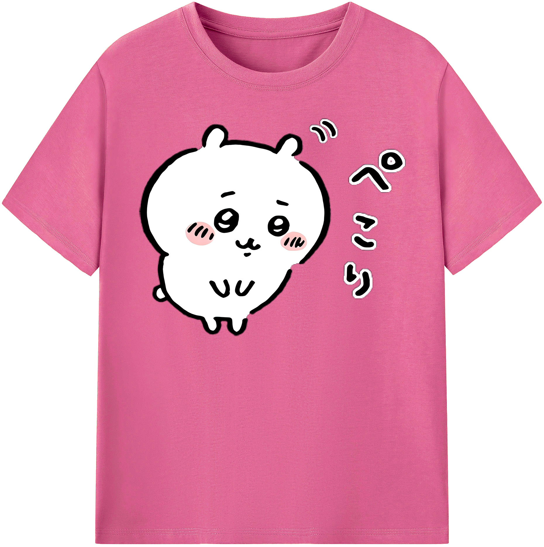 （画像用） ちいかわ ちいかわ Chii-kawa chiikawa レディースカジュアルプリントTシャツ（綿100％）