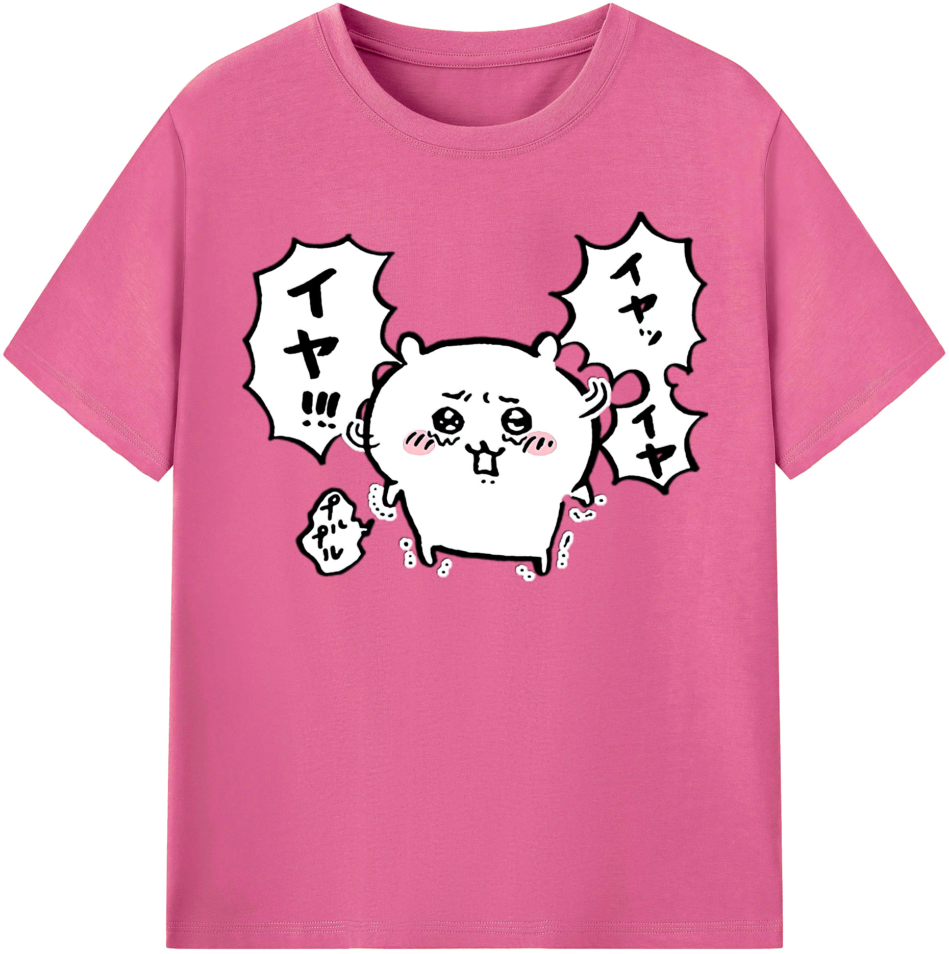 （画像用） ちいかわ ちいかわ Chii-kawa chiikawa レディースカジュアルプリントTシャツ（綿100％）