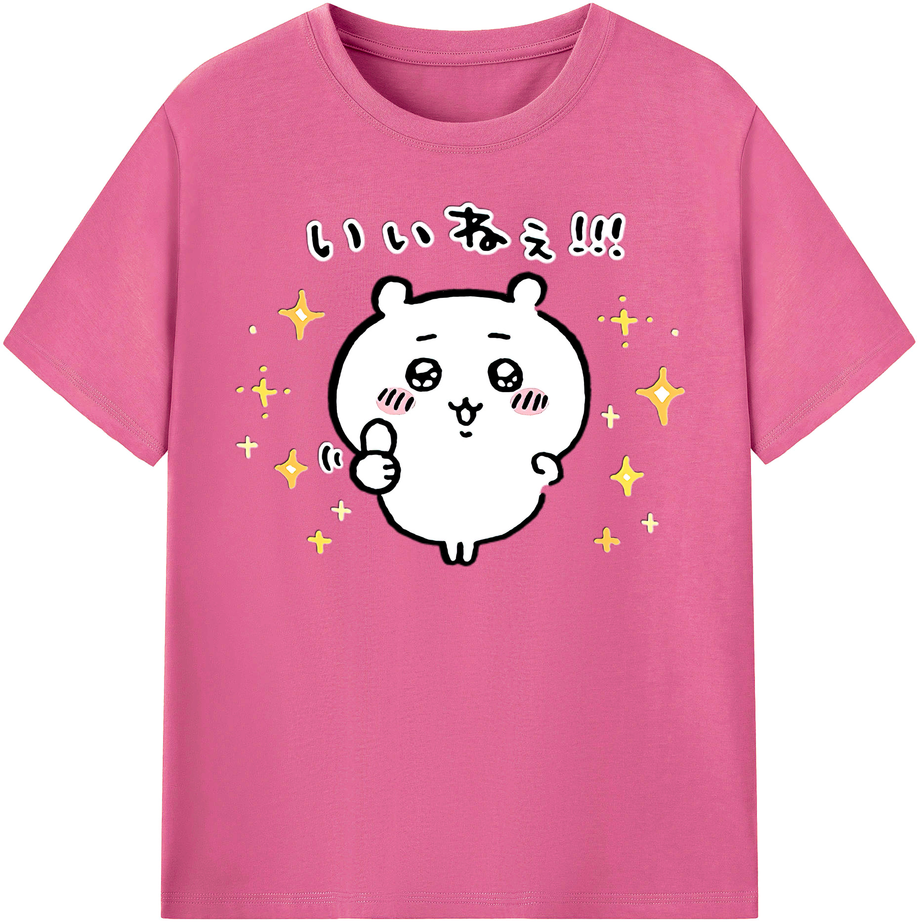 （画像用） ちいかわ ちいかわ Chii-kawa chiikawa レディースカジュアルプリントTシャツ（綿100％）