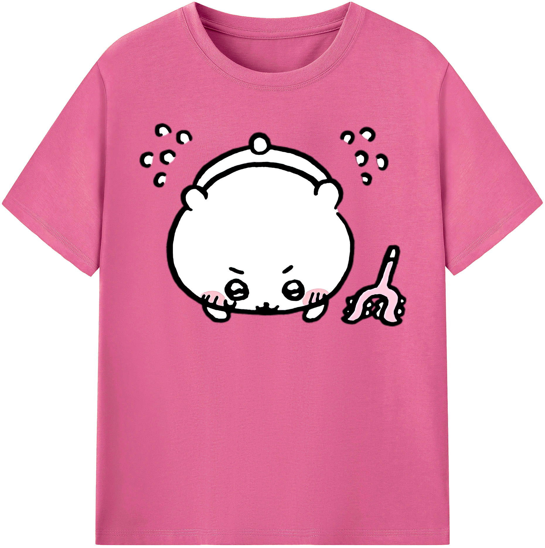 （画像用） ちいかわ ちいかわ Chii-kawa chiikawa レディースカジュアルプリントTシャツ（綿100％）