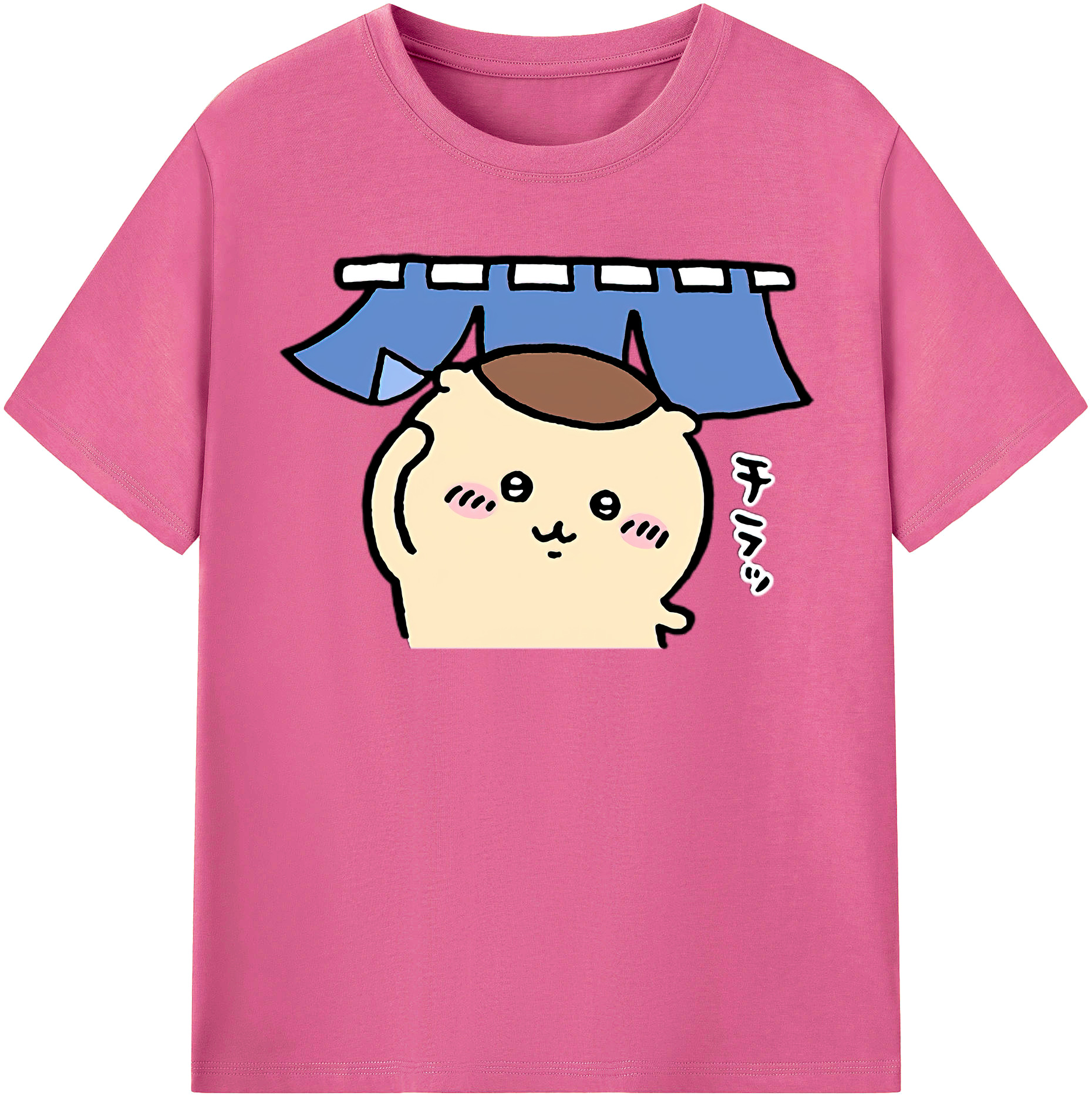 （画像用） ちいかわ くりまんじゅう Chii-kawa kuri manjū レディースカジュアルプリントTシャツ（綿100％）