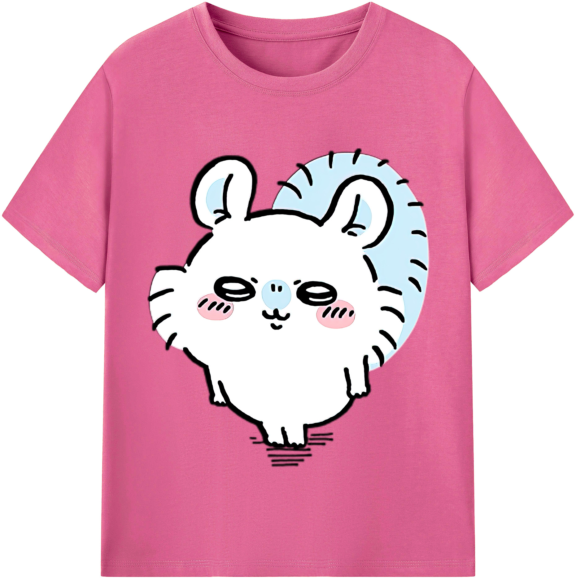 （画像用） ちいかわ モモンガ Chii-kawa Momonga レディースカジュアルプリントTシャツ（綿100％）