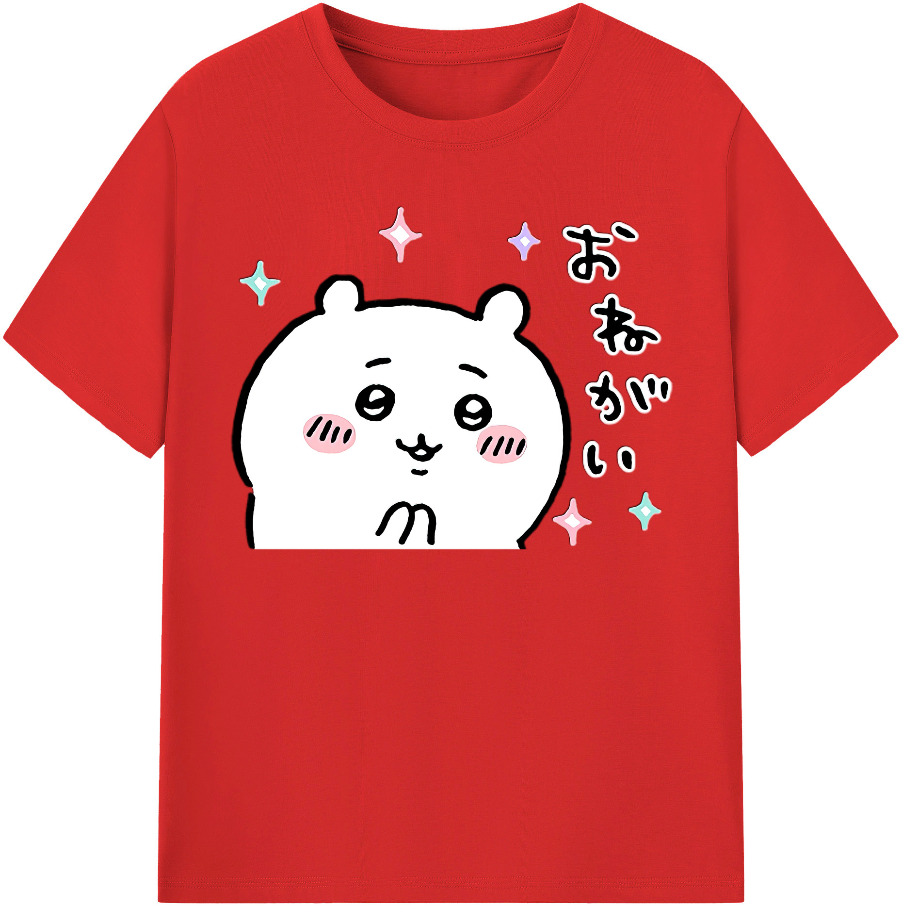 （画像用） ちいかわ ちいかわ Chii-kawa chiikawa レディースカジュアルプリントTシャツ（綿100％）