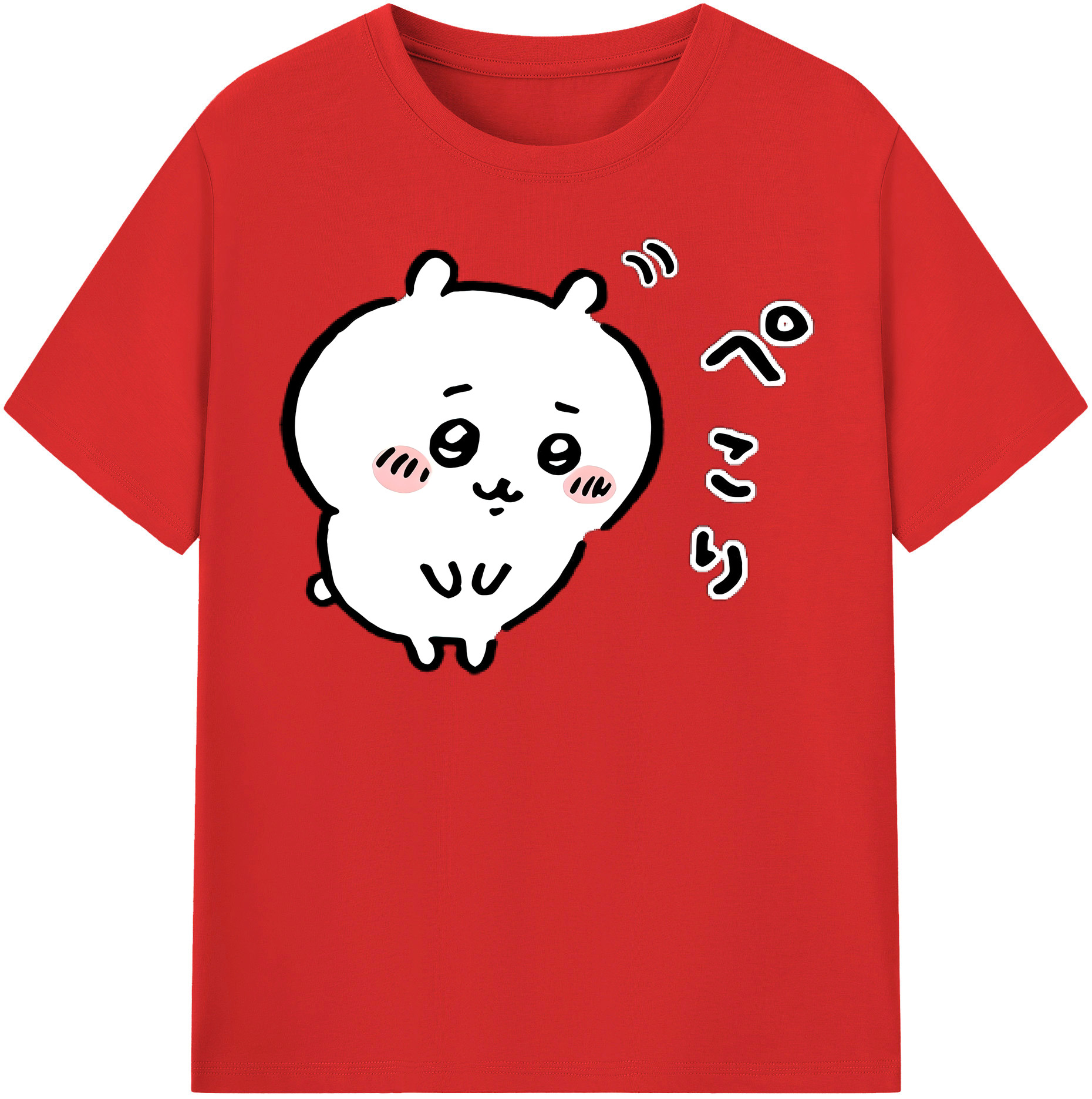 （画像用） ちいかわ ちいかわ Chii-kawa chiikawa レディースカジュアルプリントTシャツ（綿100％）