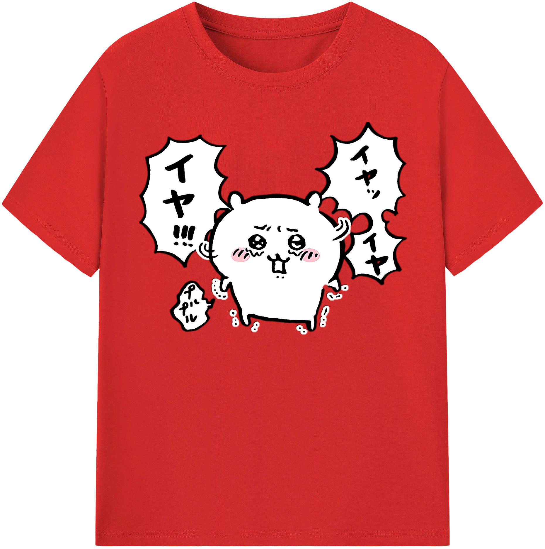 （画像用） ちいかわ ちいかわ Chii-kawa chiikawa レディースカジュアルプリントTシャツ（綿100％）