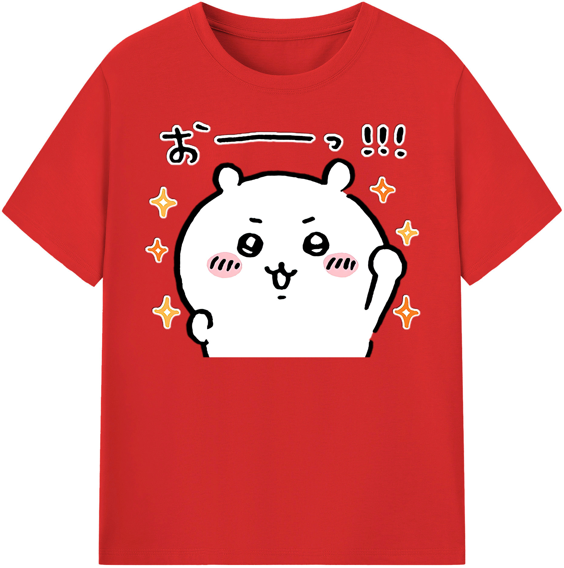 （画像用） ちいかわ ちいかわ Chii-kawa chiikawa レディースカジュアルプリントTシャツ（綿100％）