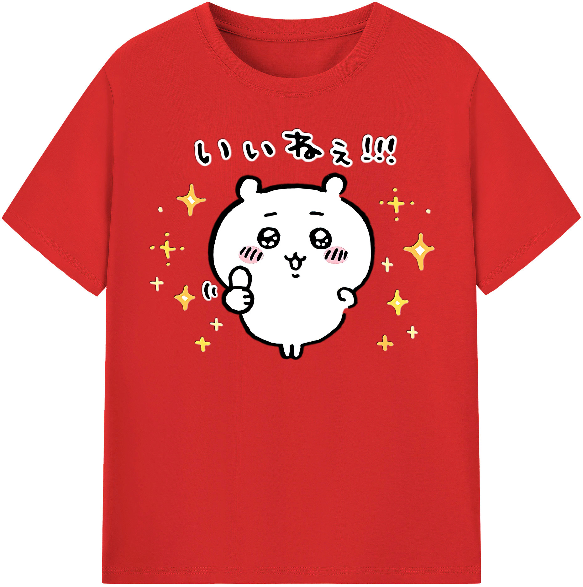 （画像用） ちいかわ ちいかわ Chii-kawa chiikawa レディースカジュアルプリントTシャツ（綿100％）