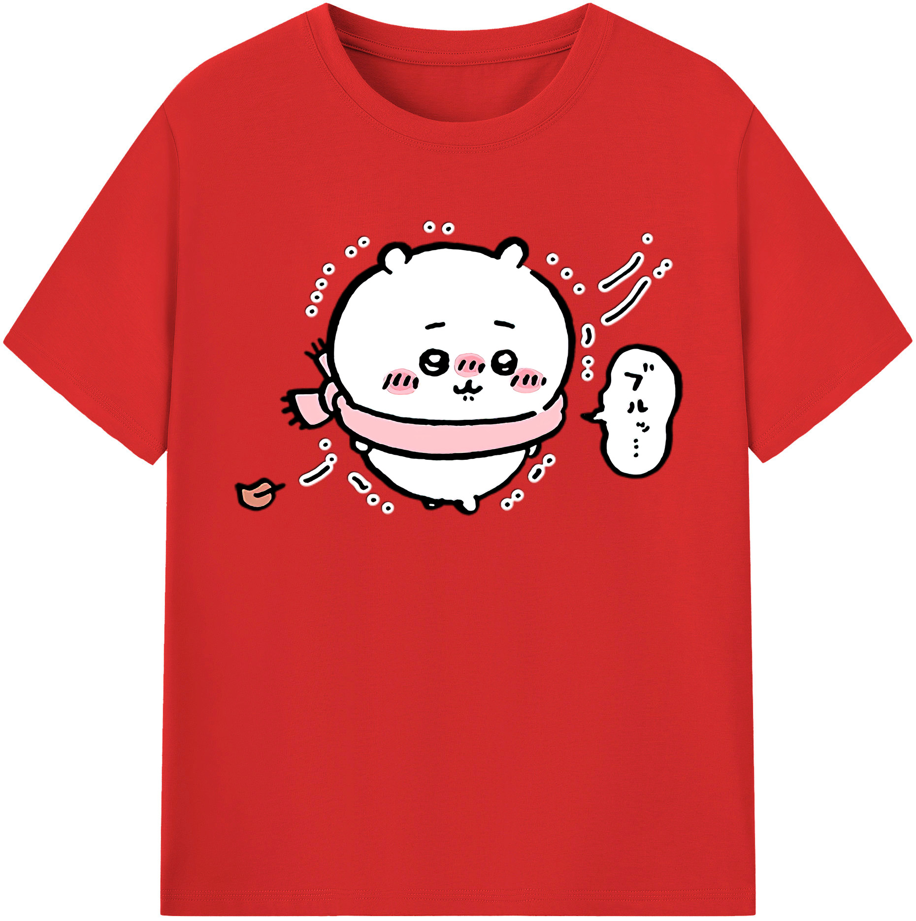 （画像用） ちいかわ ちいかわ Chii-kawa chiikawa レディースカジュアルプリントTシャツ（綿100％）