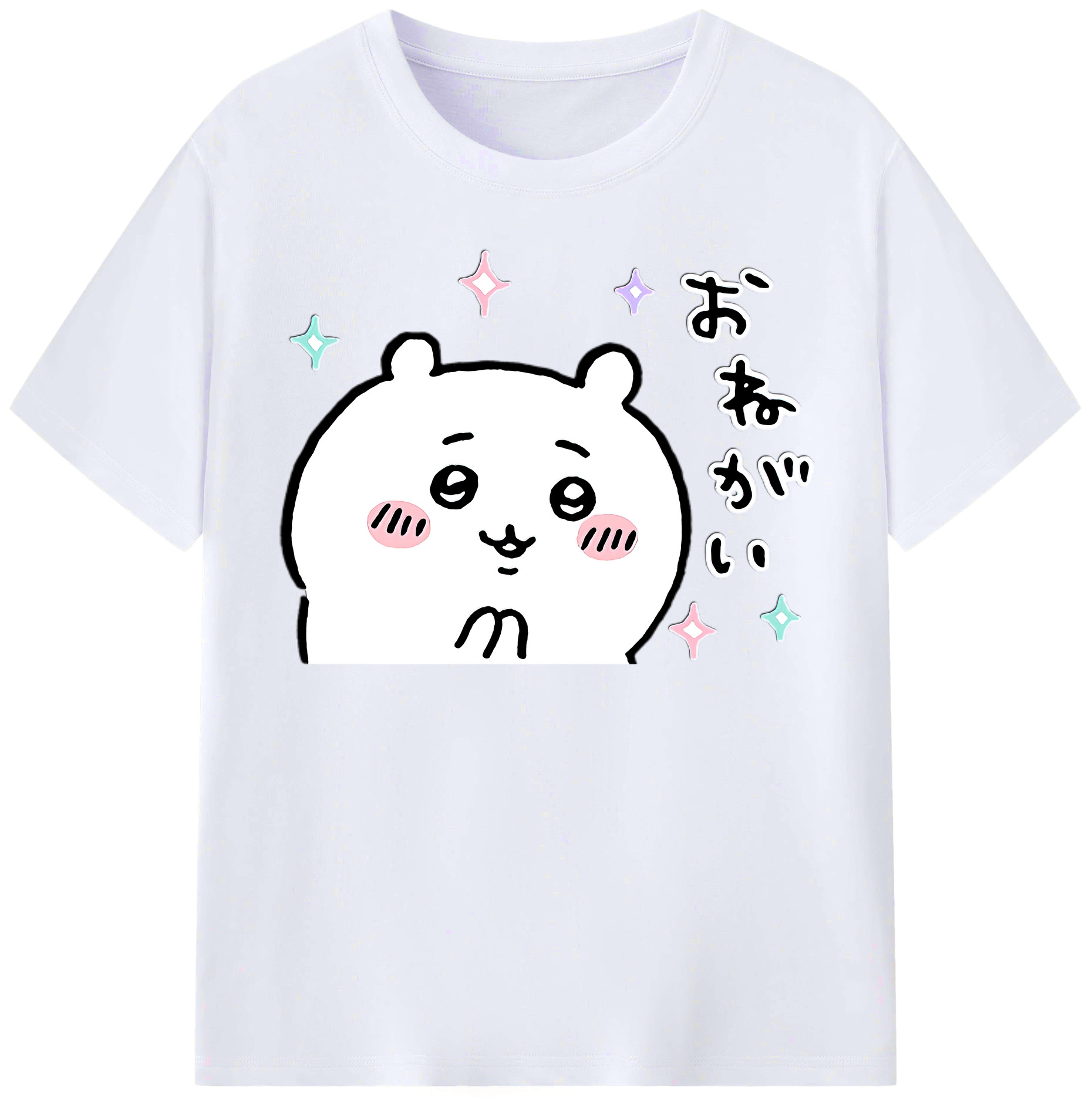 （画像用） ちいかわ ちいかわ Chii-kawa chiikawa レディースカジュアルプリントTシャツ（綿100％）