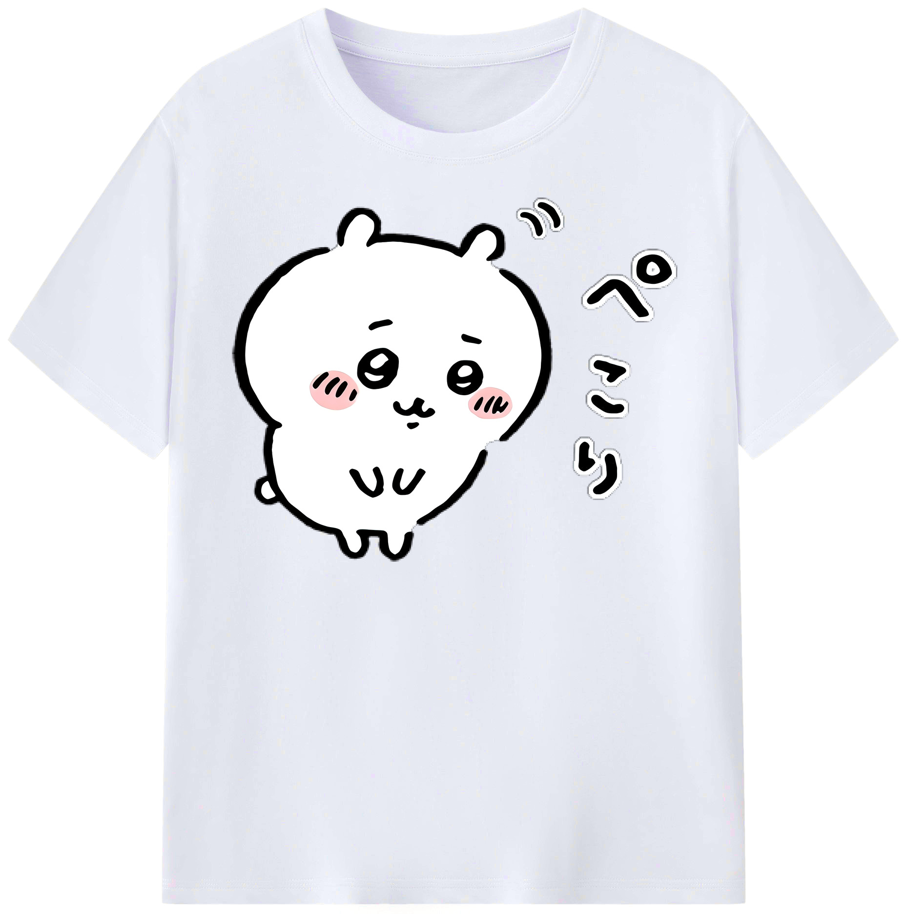 （画像用） ちいかわ ちいかわ Chii-kawa chiikawa レディースカジュアルプリントTシャツ（綿100％）