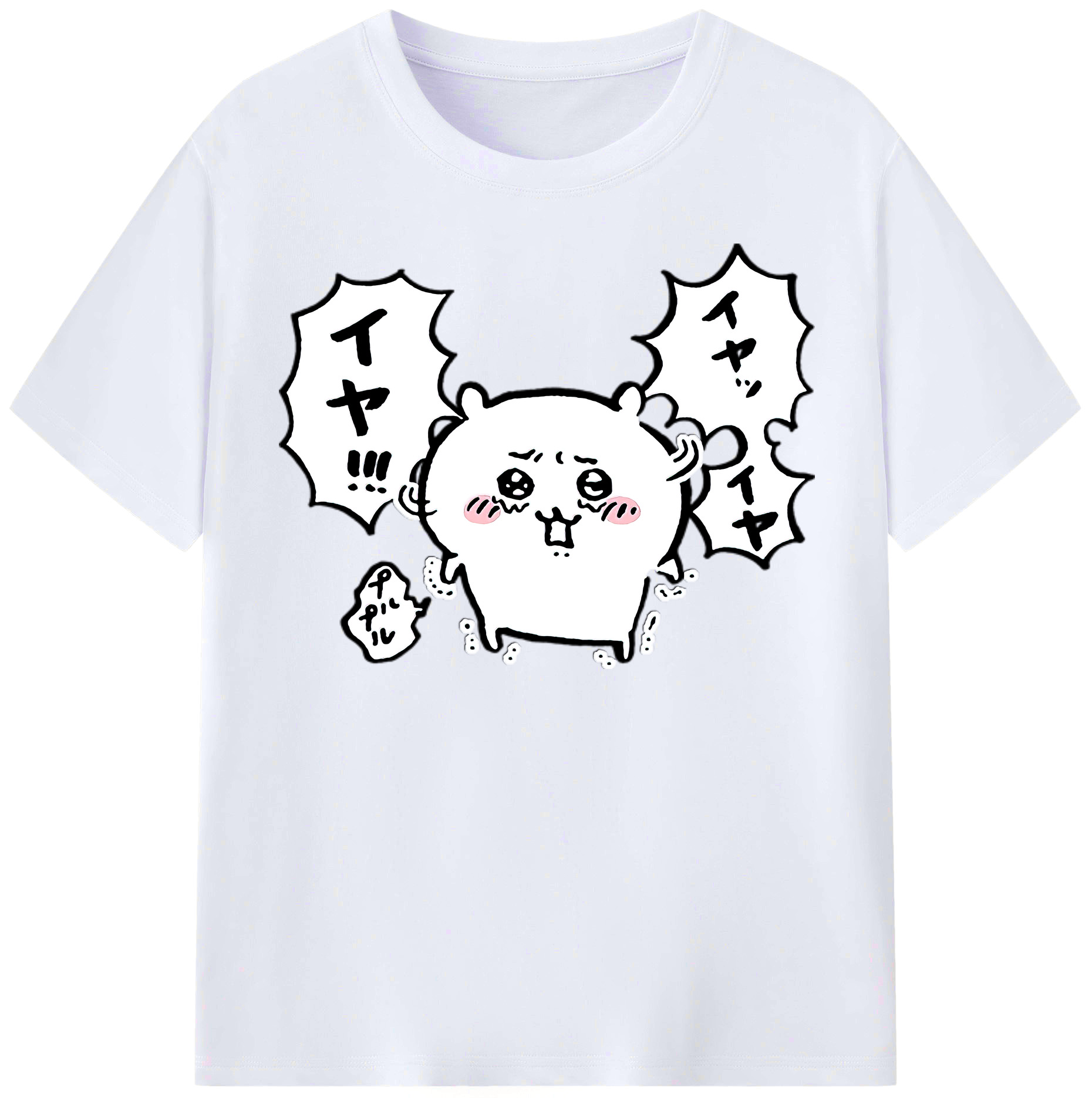 （画像用） ちいかわ ちいかわ Chii-kawa chiikawa レディースカジュアルプリントTシャツ（綿100％）