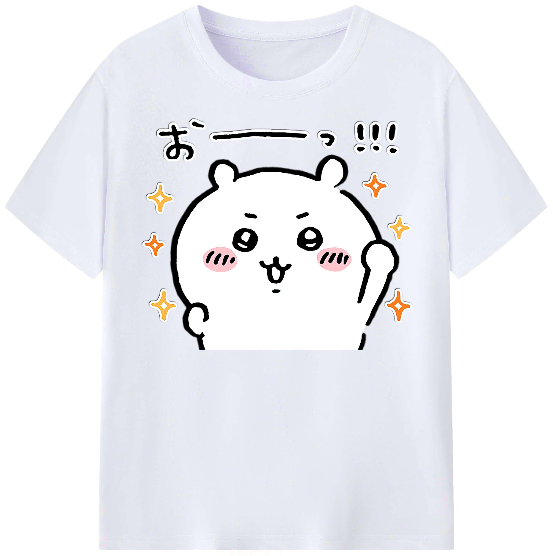 （画像用） ちいかわ ちいかわ Chii-kawa chiikawa レディースカジュアルプリントTシャツ（綿100％）