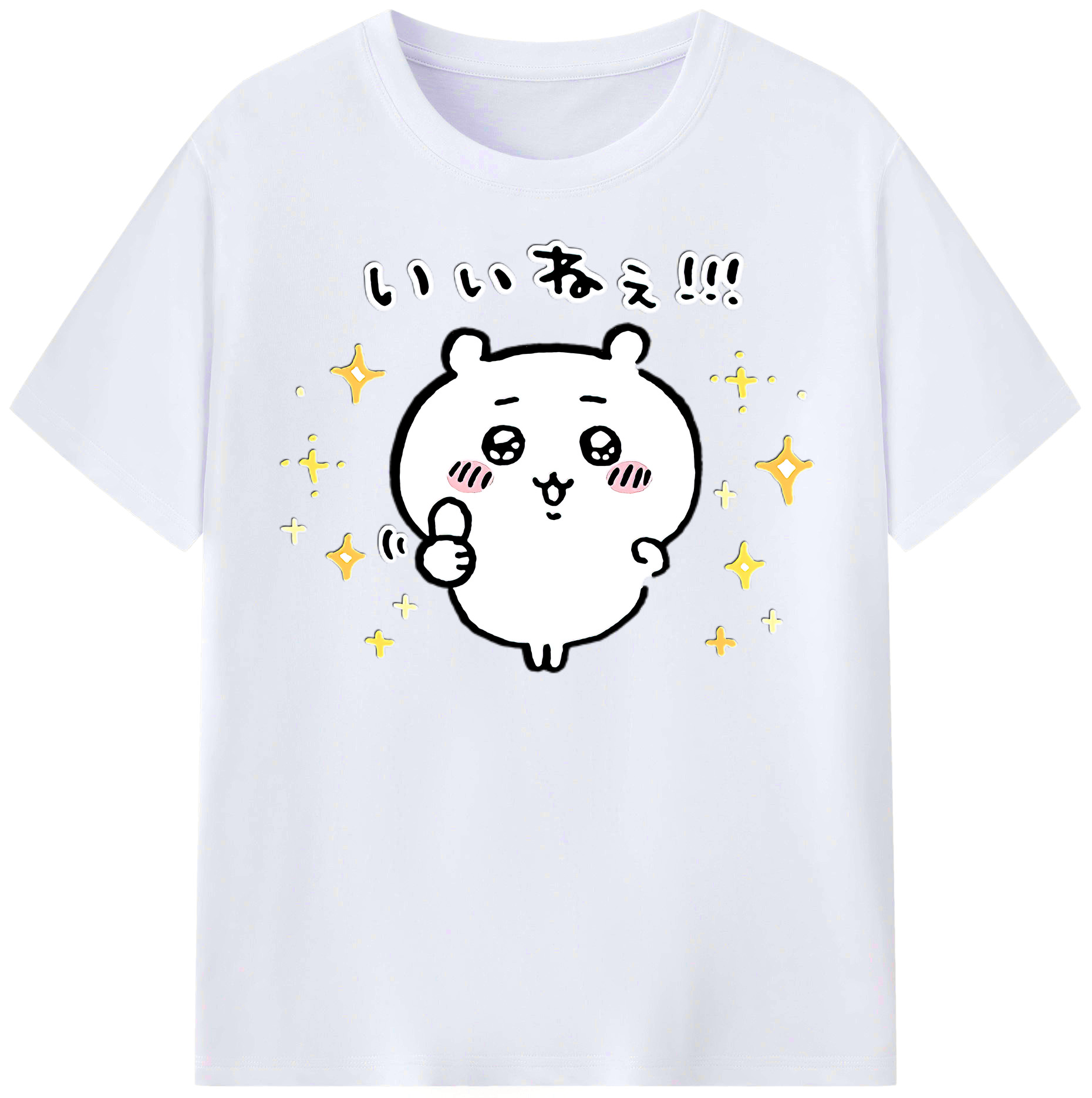 （画像用） ちいかわ ちいかわ Chii-kawa chiikawa レディースカジュアルプリントTシャツ（綿100％）