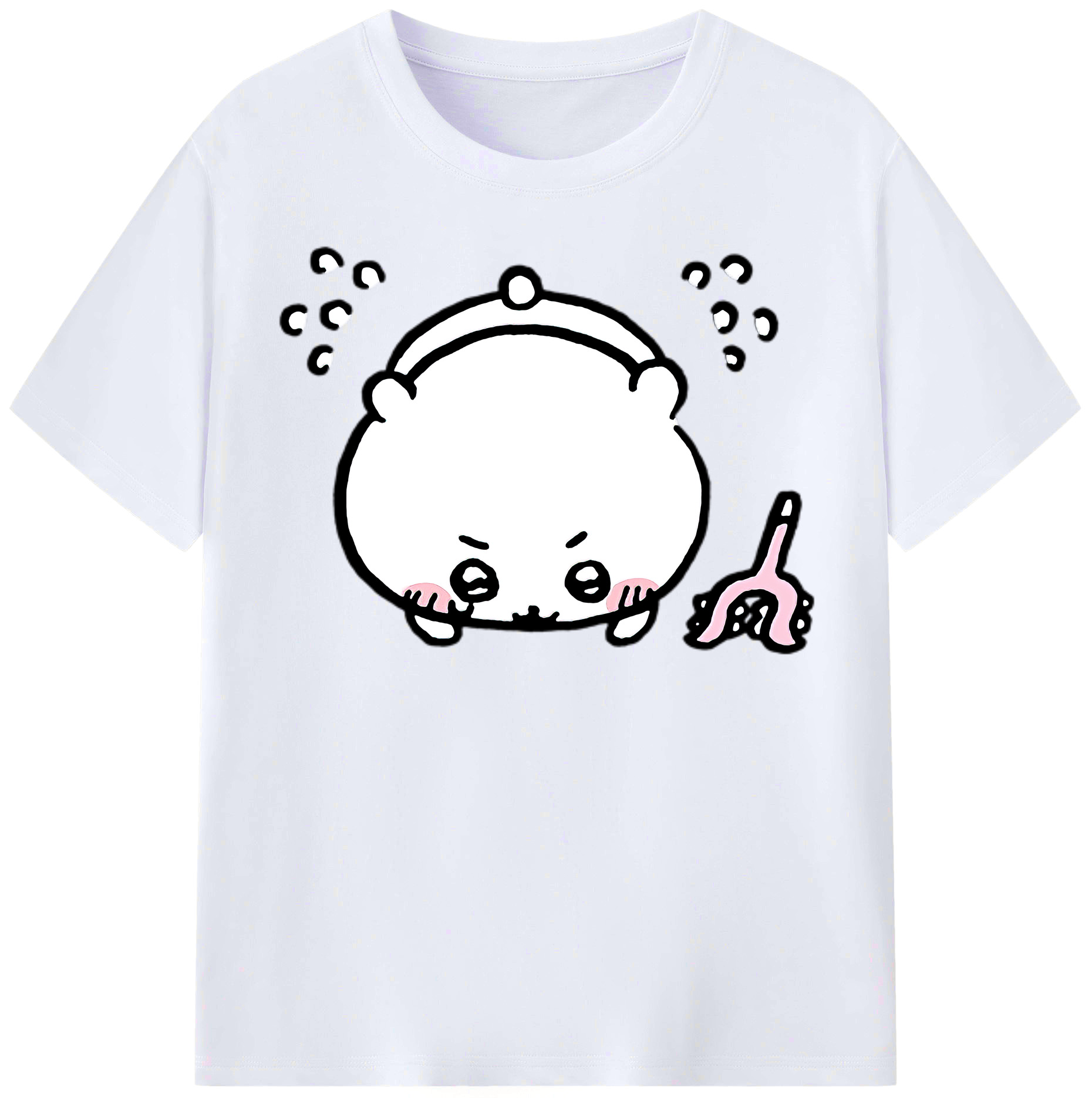 （画像用） ちいかわ ちいかわ Chii-kawa chiikawa レディースカジュアルプリントTシャツ（綿100％）