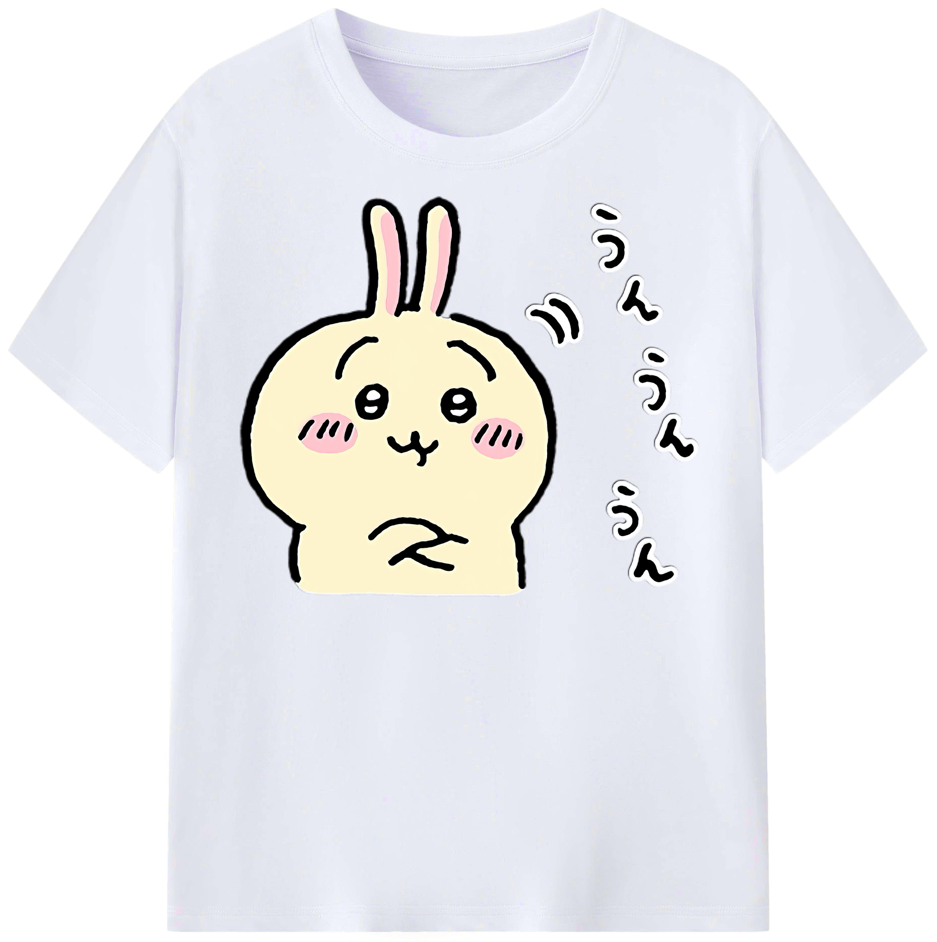 （画像用） ちいかわ うさぎ Chii-kawa usagi レディースカジュアルプリントTシャツ（綿100％）