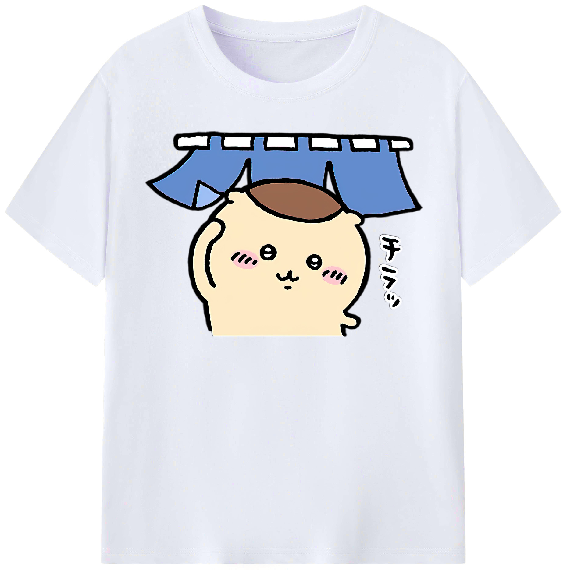 （画像用） ちいかわ くりまんじゅう Chii-kawa kuri manjū レディースカジュアルプリントTシャツ（綿100％）