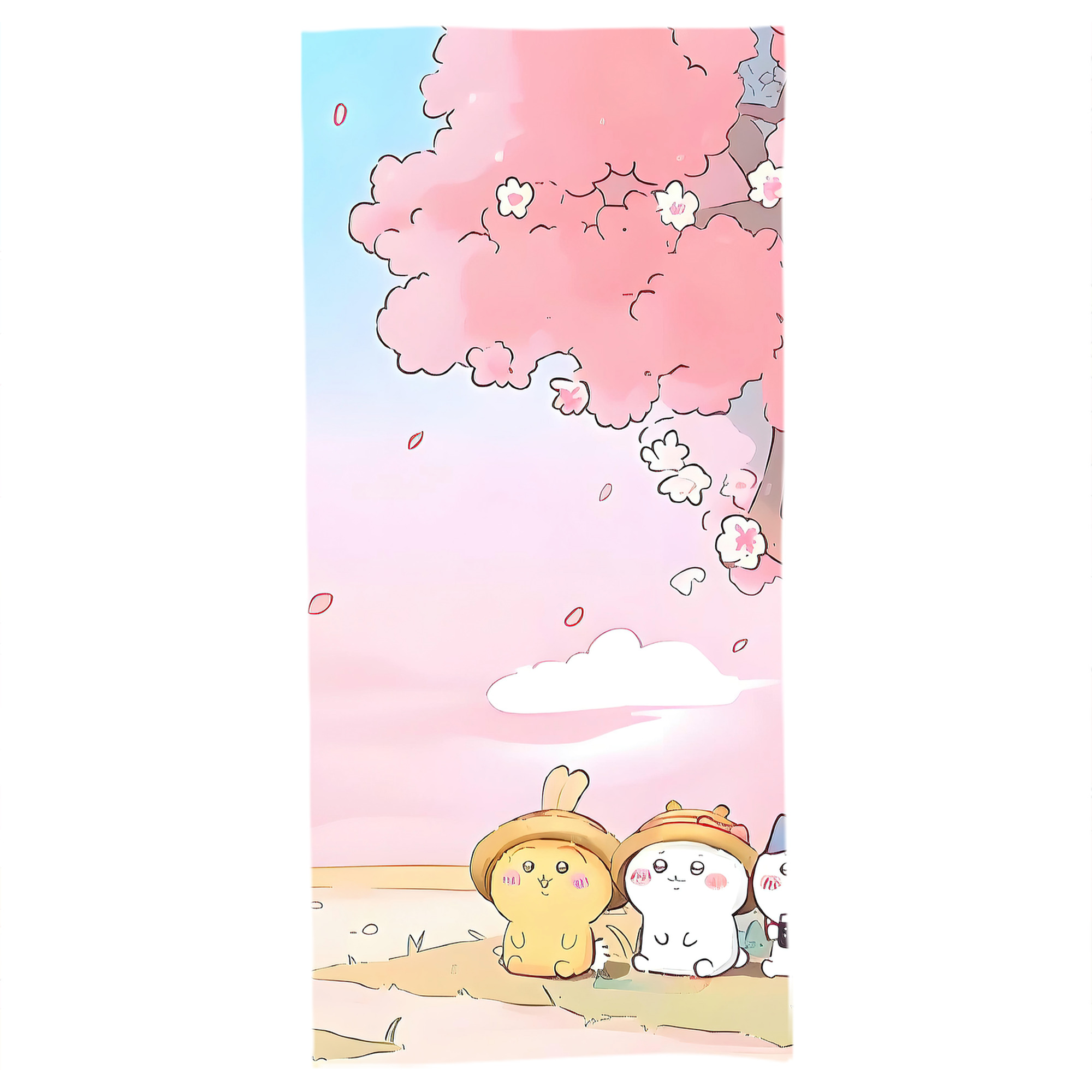 （画像用） ちいかわ Chii-kawa 大判バスタオル 70×140cm 吸水速乾 柔らかい肌触り