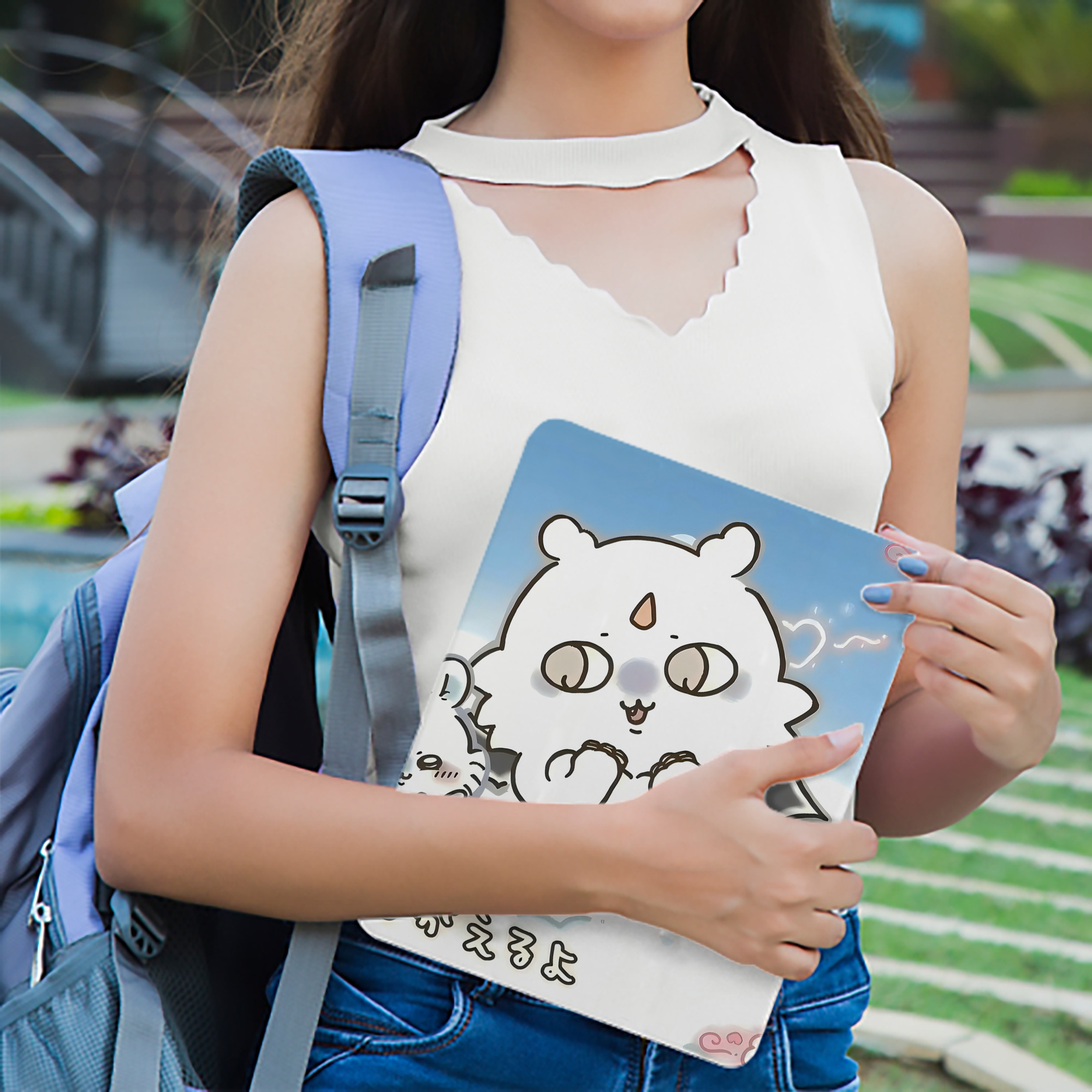 ちいかわ Chii-kawa IPad ケース ブック型 PUレザー TPU 耐衝撃 軽量 薄型 ペン収納なし 全面保護 IPad 各モデル対応