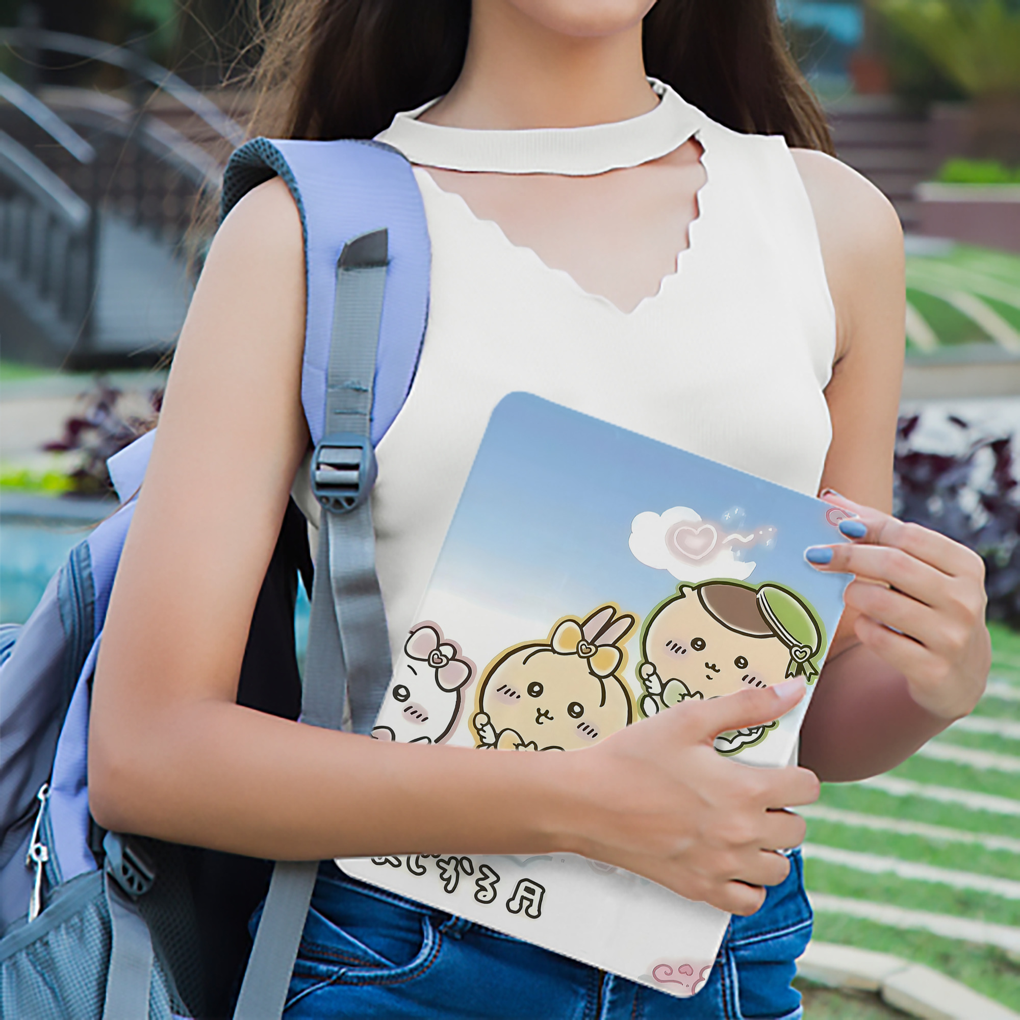 ちいかわ Chii-kawa IPad ケース ブック型 PUレザー TPU 耐衝撃 軽量 薄型 ペン収納なし 全面保護 IPad 各モデル対応