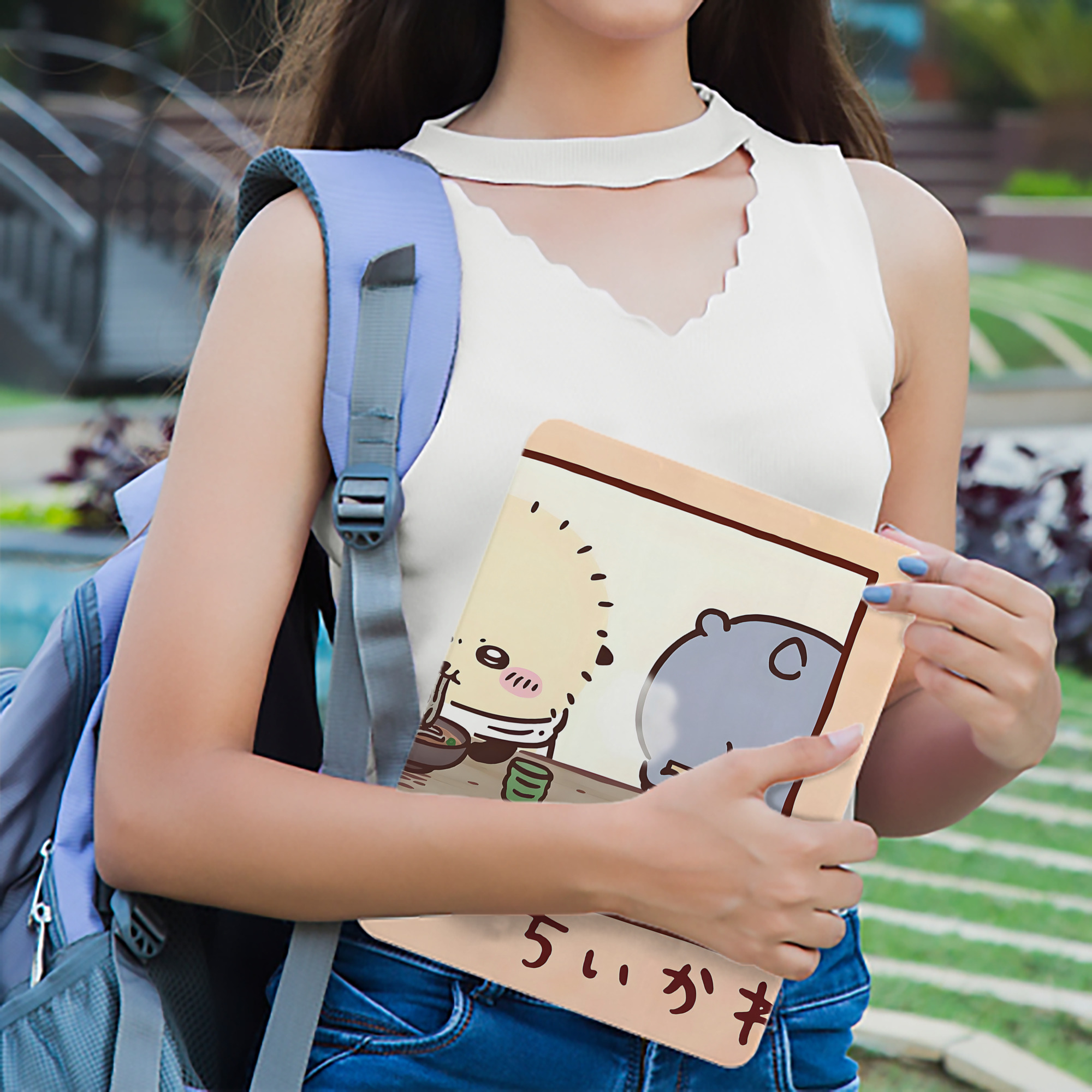 ちいかわ Chii-kawa IPad ケース ブック型 PUレザー TPU 耐衝撃 軽量 薄型 ペン収納なし 全面保護 IPad 各モデル対応