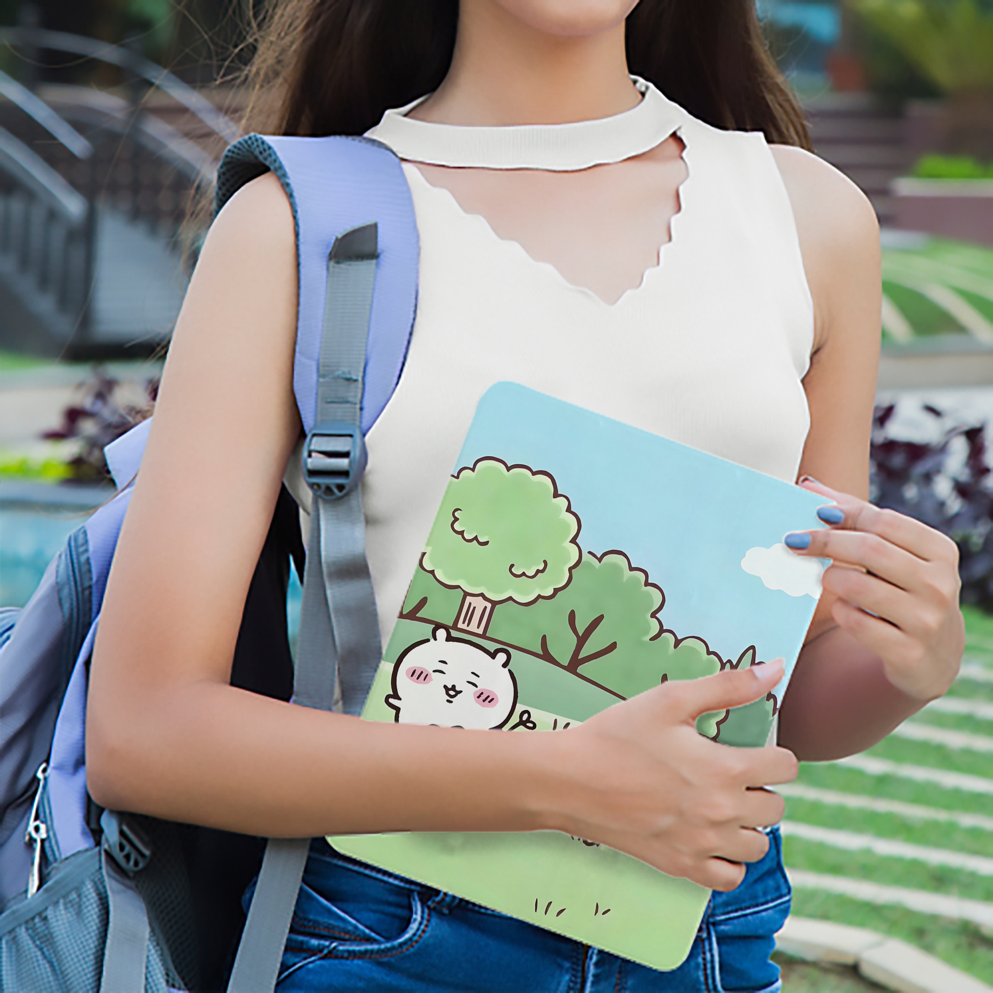 ちいかわ Chii-kawa IPad ケース ブック型 PUレザー TPU 耐衝撃 軽量 薄型 ペン収納なし 全面保護 IPad 各モデル対応