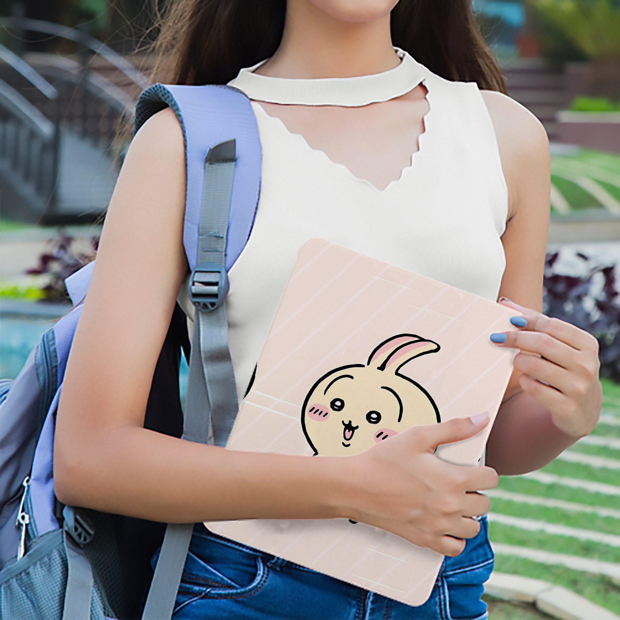 ちいかわ Chii-kawa IPad ケース ブック型 PUレザー TPU 耐衝撃 軽量 薄型 ペン収納なし 全面保護 IPad 各モデル対応