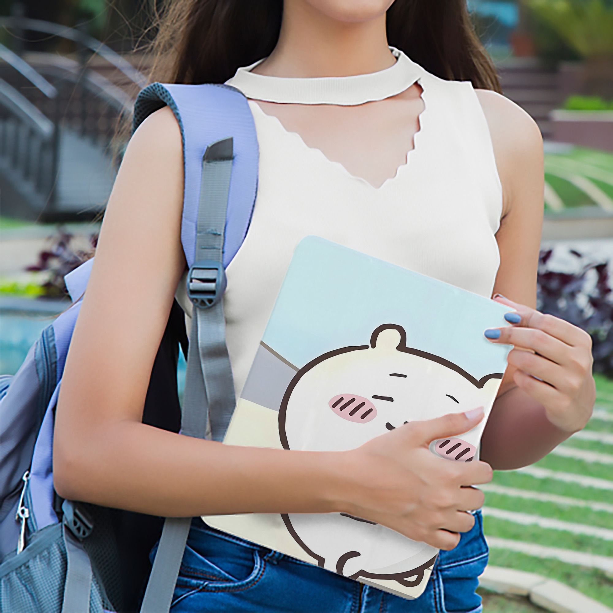 ちいかわ Chii-kawa IPad ケース ブック型 PUレザー TPU 耐衝撃 軽量 薄型 ペン収納なし 全面保護 IPad 各モデル対応