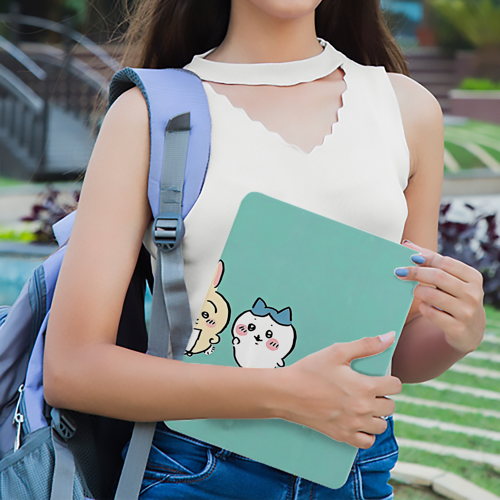 ちいかわ Chii-kawa IPadケース ペンホルダー付き ブックスタイルデザイン