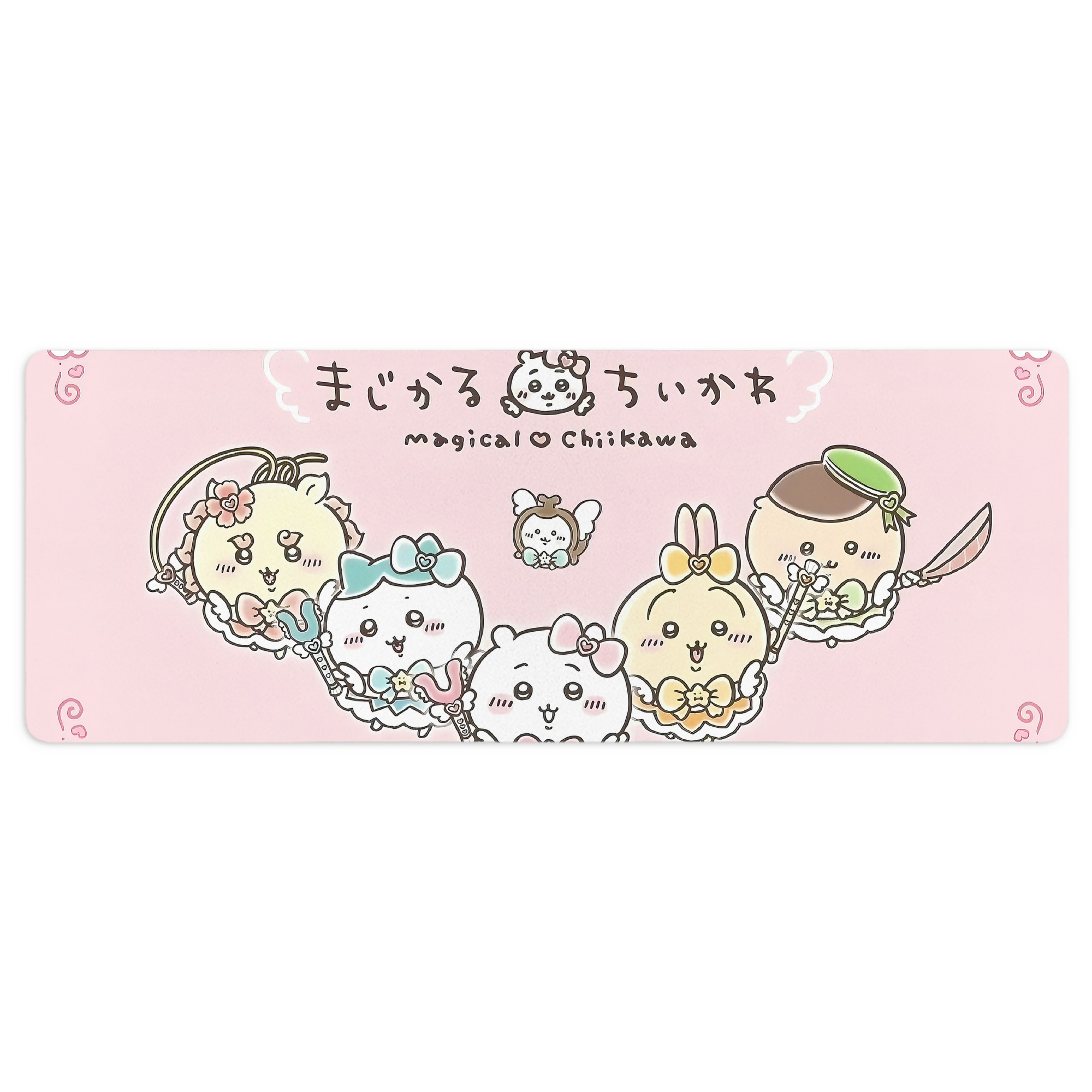 （画像用） ちいかわ Chii-kawa ステッチ加工 大判デスクマット／滑り止めマウスパッド