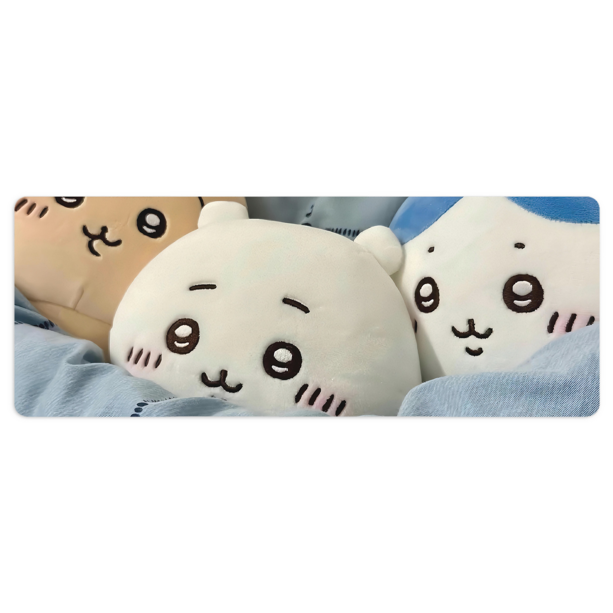 （画像用） ちいかわ Chii-kawa ステッチ加工 大判デスクマット／滑り止めマウスパッド