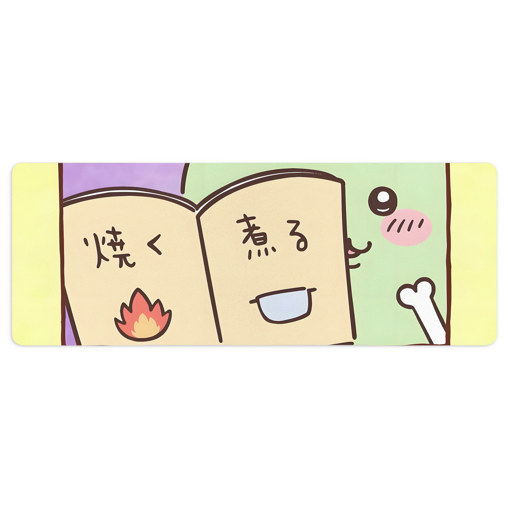 （画像用） ちいかわ Chii-kawa ステッチ加工 大判デスクマット／滑り止めマウスパッド