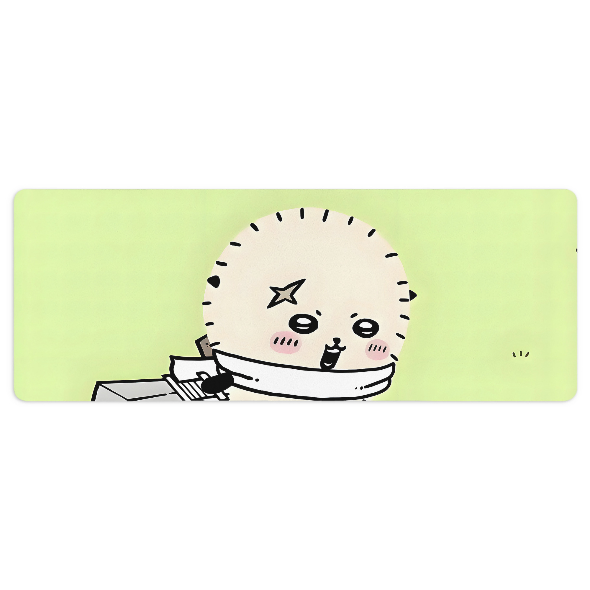 （画像用） ちいかわ Chii-kawa ステッチ加工 大判デスクマット／滑り止めマウスパッド