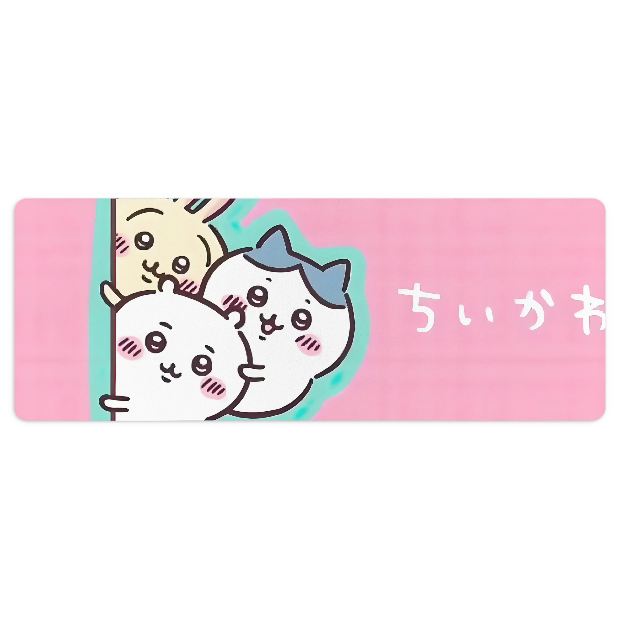 （画像用） ちいかわ Chii-kawa ステッチ加工 大判デスクマット／滑り止めマウスパッド