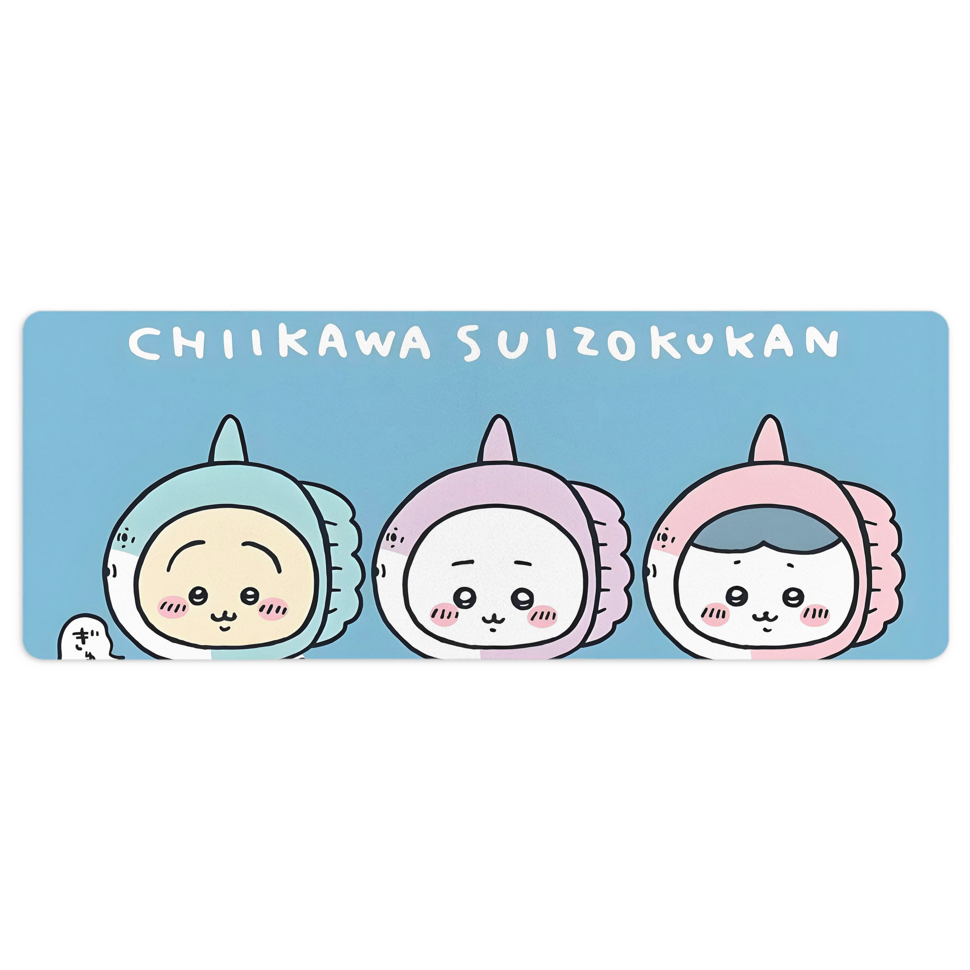 （画像用） ちいかわ Chii-kawa ステッチ加工 大判デスクマット／滑り止めマウスパッド
