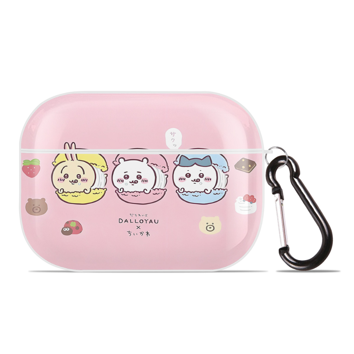 （画像用） ちいかわ Chii-kawa 【AirPods Pro用】ハードシェル保護ケース 耐衝撃・防指紋・カラビナ付き商品仕様