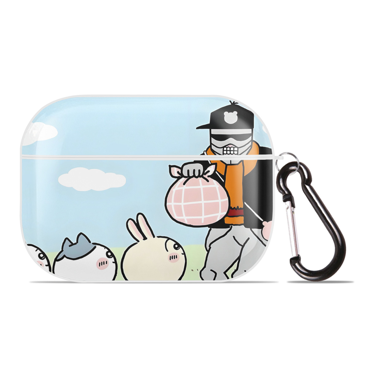 （画像用） ちいかわ Chii-kawa 【AirPods Pro用】ハードシェル保護ケース 耐衝撃・防指紋・カラビナ付き商品仕様